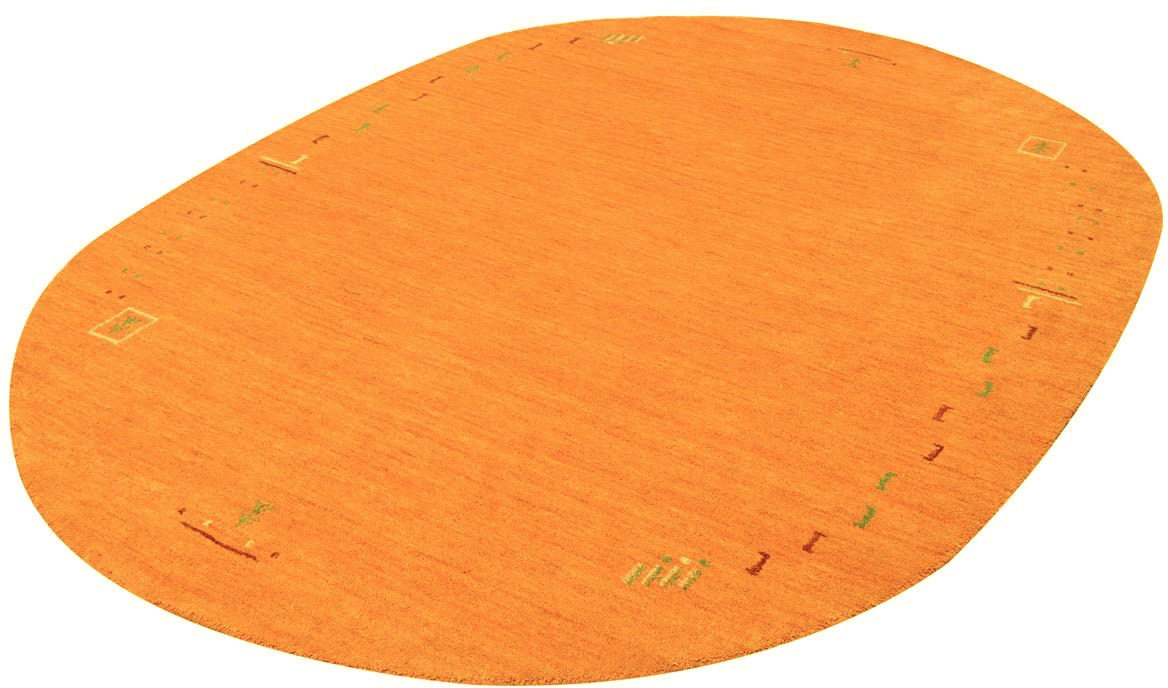morgenland Wollteppich »GABBEH FEIN FENTH«, oval, 18 mm Höhe, reine Schurwolle bunte Bordüre, Wohnzimmer