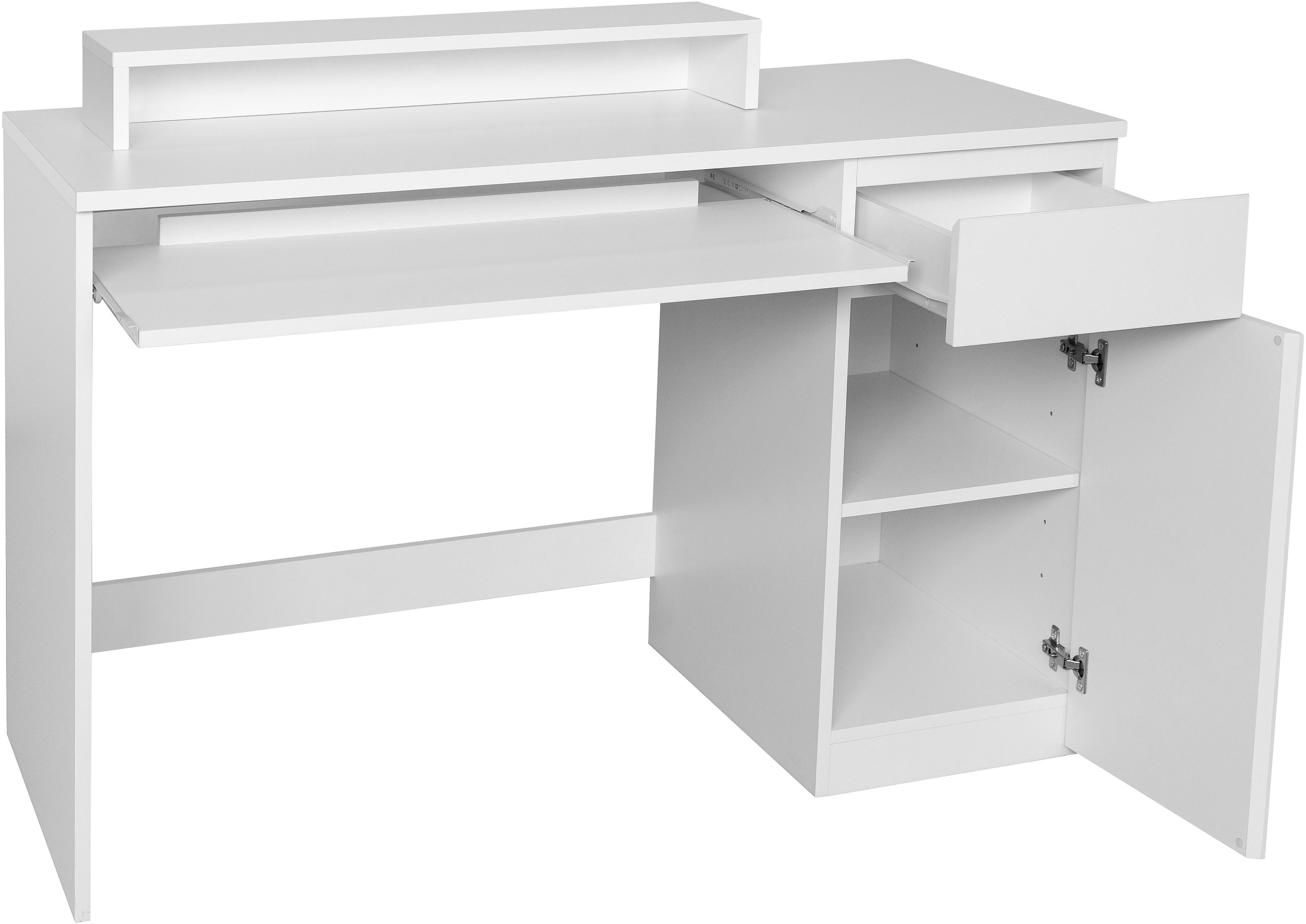 OTTO home Schreibtisch »MATTEO-SRT« mit Tastaturauszug, Monitoraufsatz und reichlich Stauraum