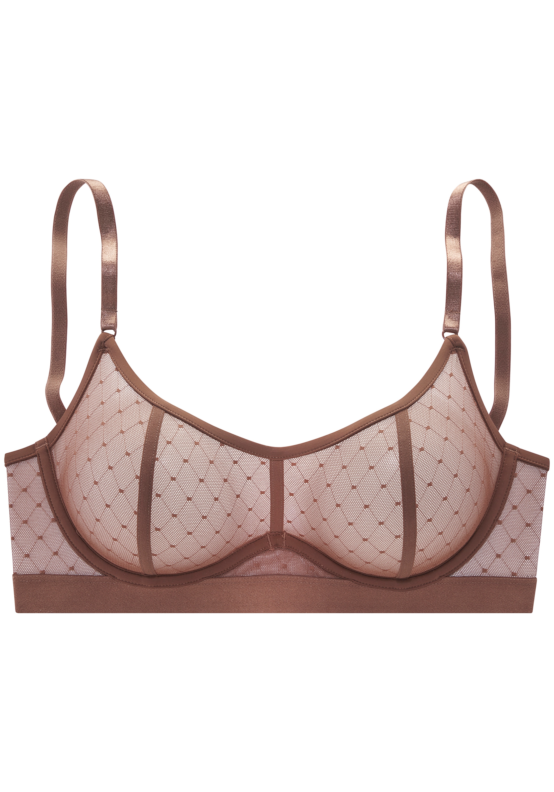 Vivance by Lascana Bügel-BH »Ava« aus transparentem Mesh in Pünktchen-Optik, sexy Dessous