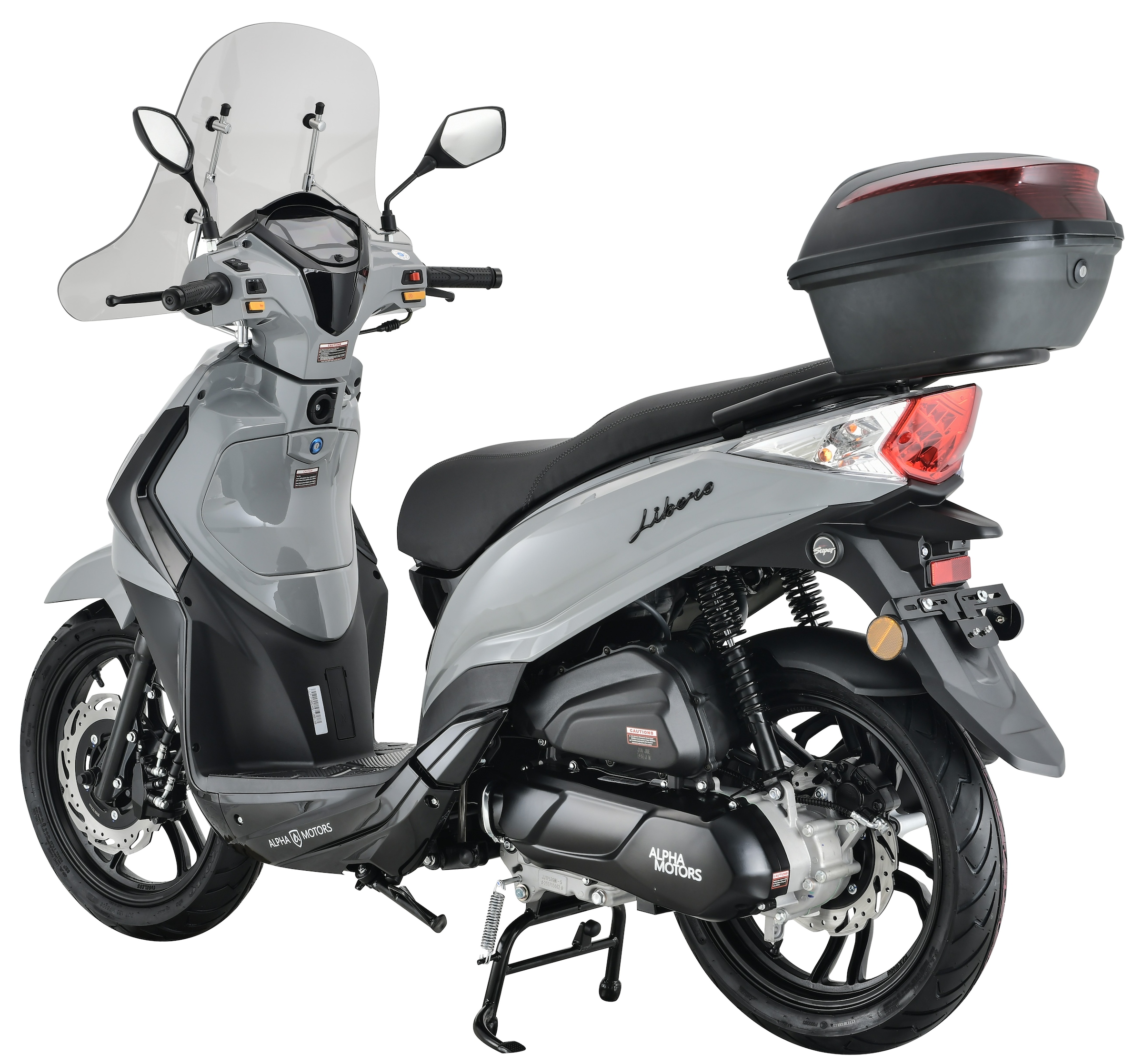 Alpha Motors Motorroller »Motorroller Libero 125 ccm 90 km/h 16" inkl. Topcase und Windschild« 125 cm³ 90 km/h Euro 5 9,5