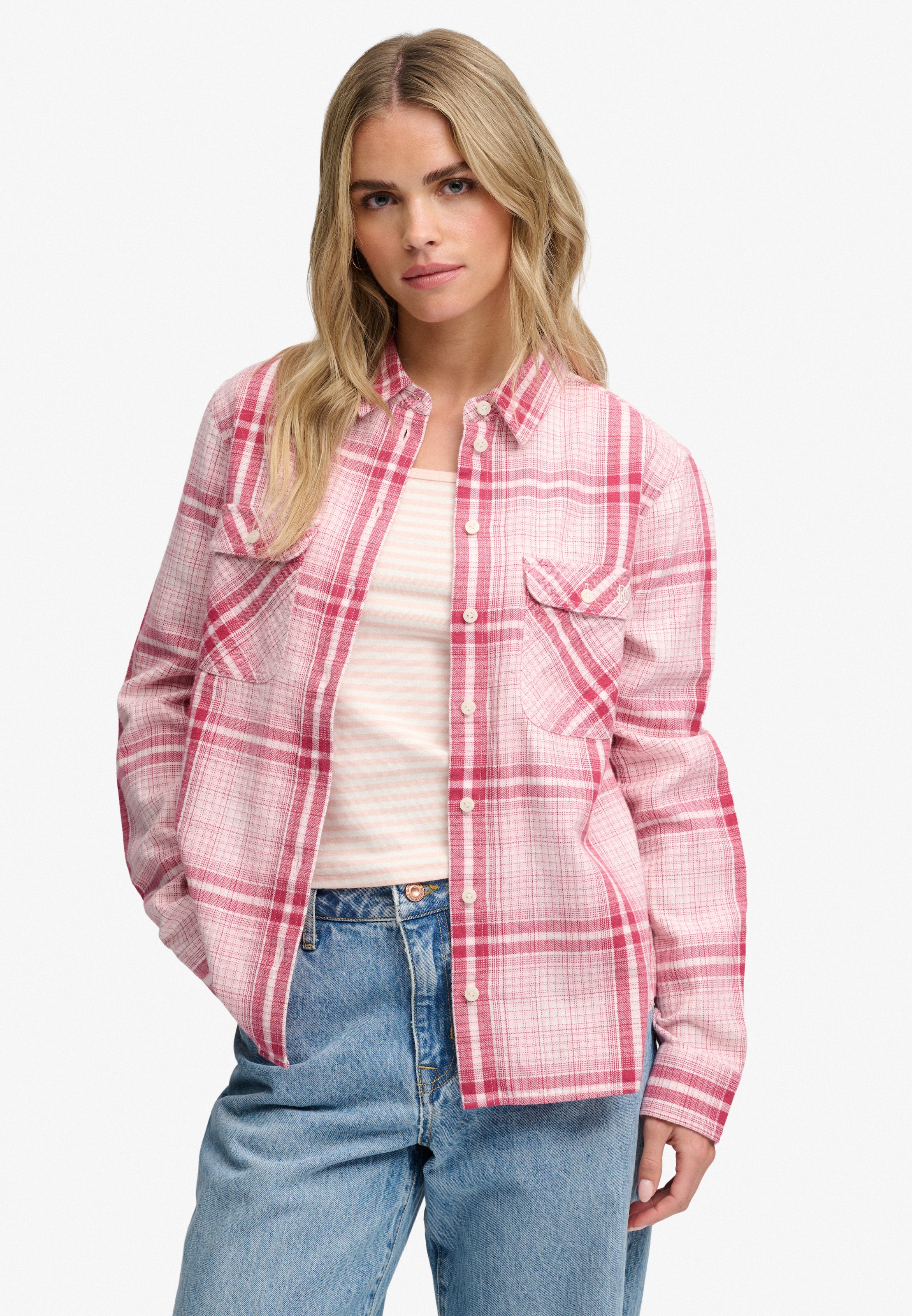 Superdry Karobluse »LUMBERJACK CHECK FLANNEL SHIRT« Baumwolle, relaxed fit, aus weichem Flanell