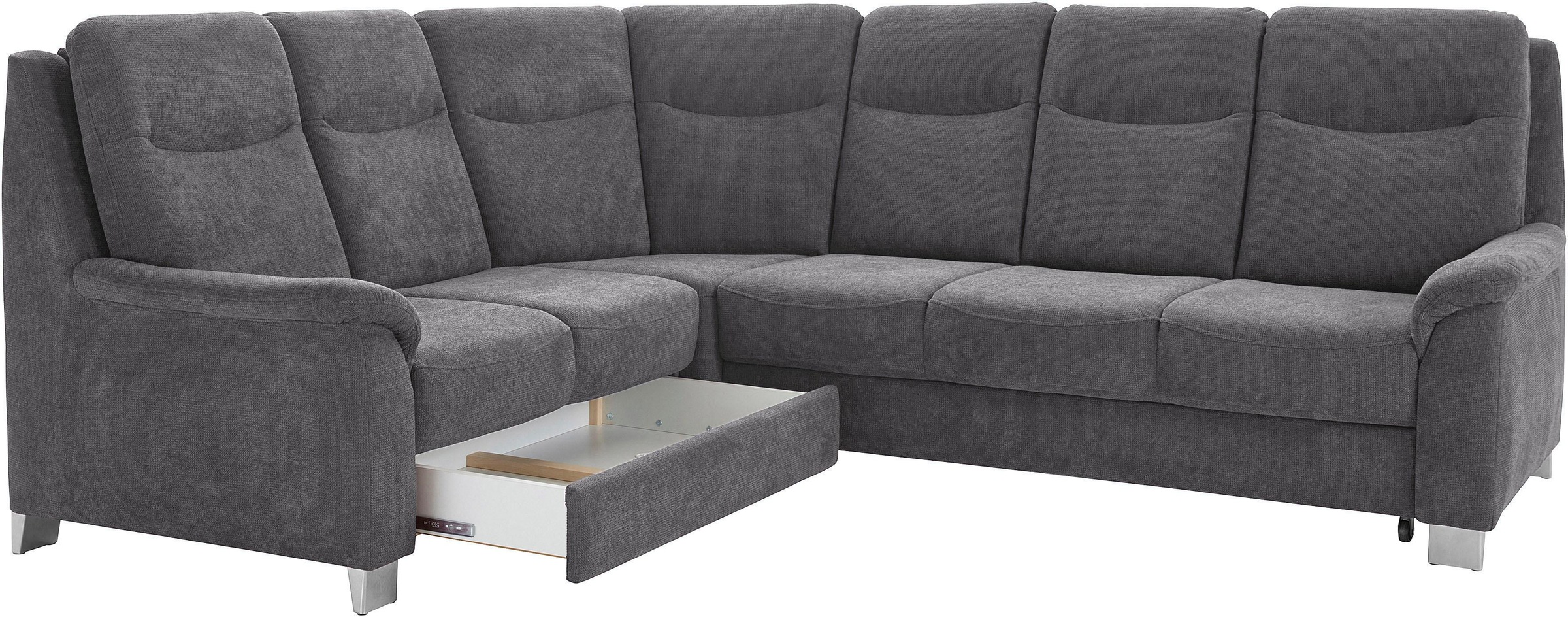 sit&more Ecksofa »Boccaccio L-Form«, mit Federkern und Kopfteilverstellung, wahlweise mit Bettfunktion