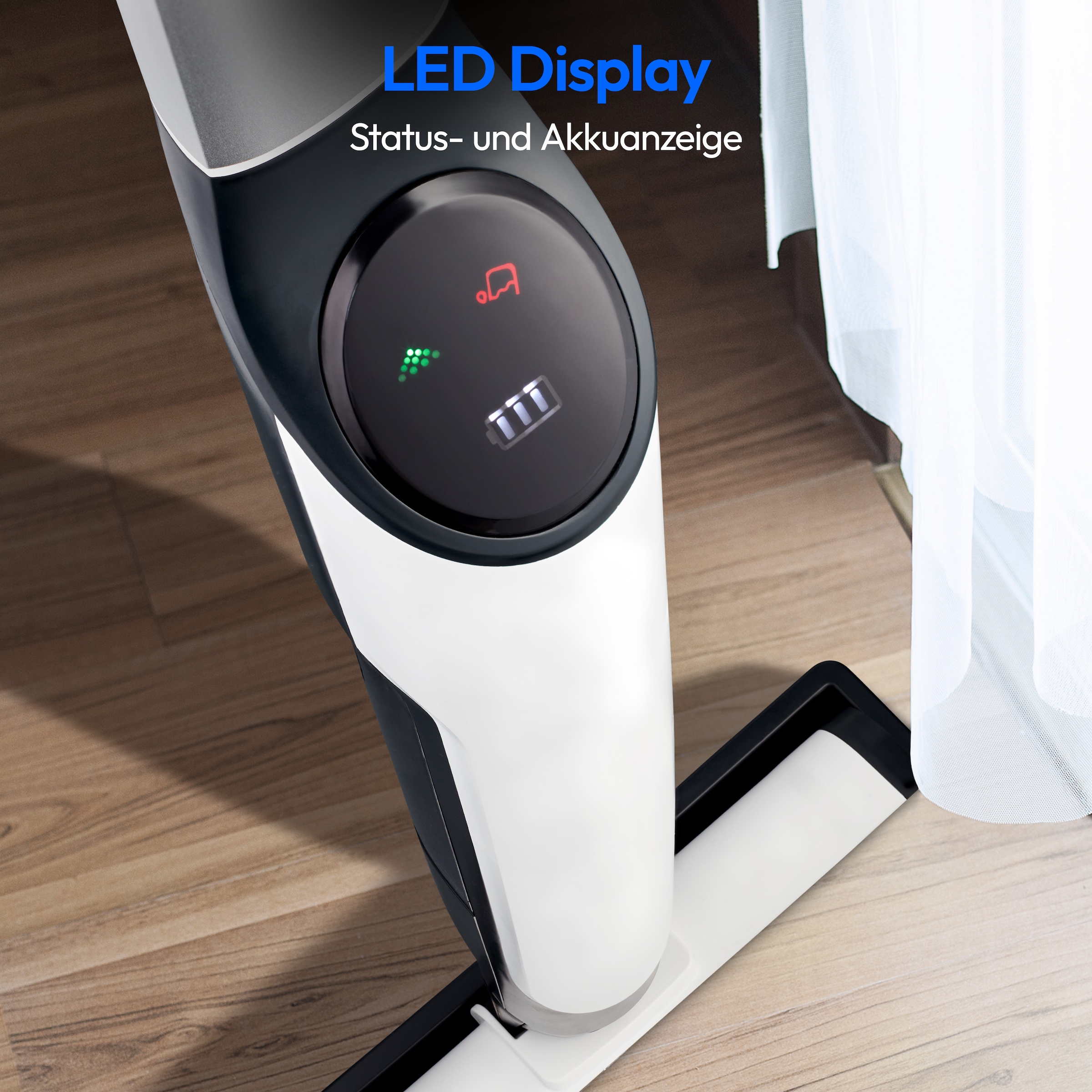 Medion® Akku-Bodenstaubsauger »H10 (MD 11319), Frisch und Schmutzwassertank, Selbstreinigungsfunktion«, LED-Display, bis zu 45 min Laufzeit, geeignet für alle Hartböden