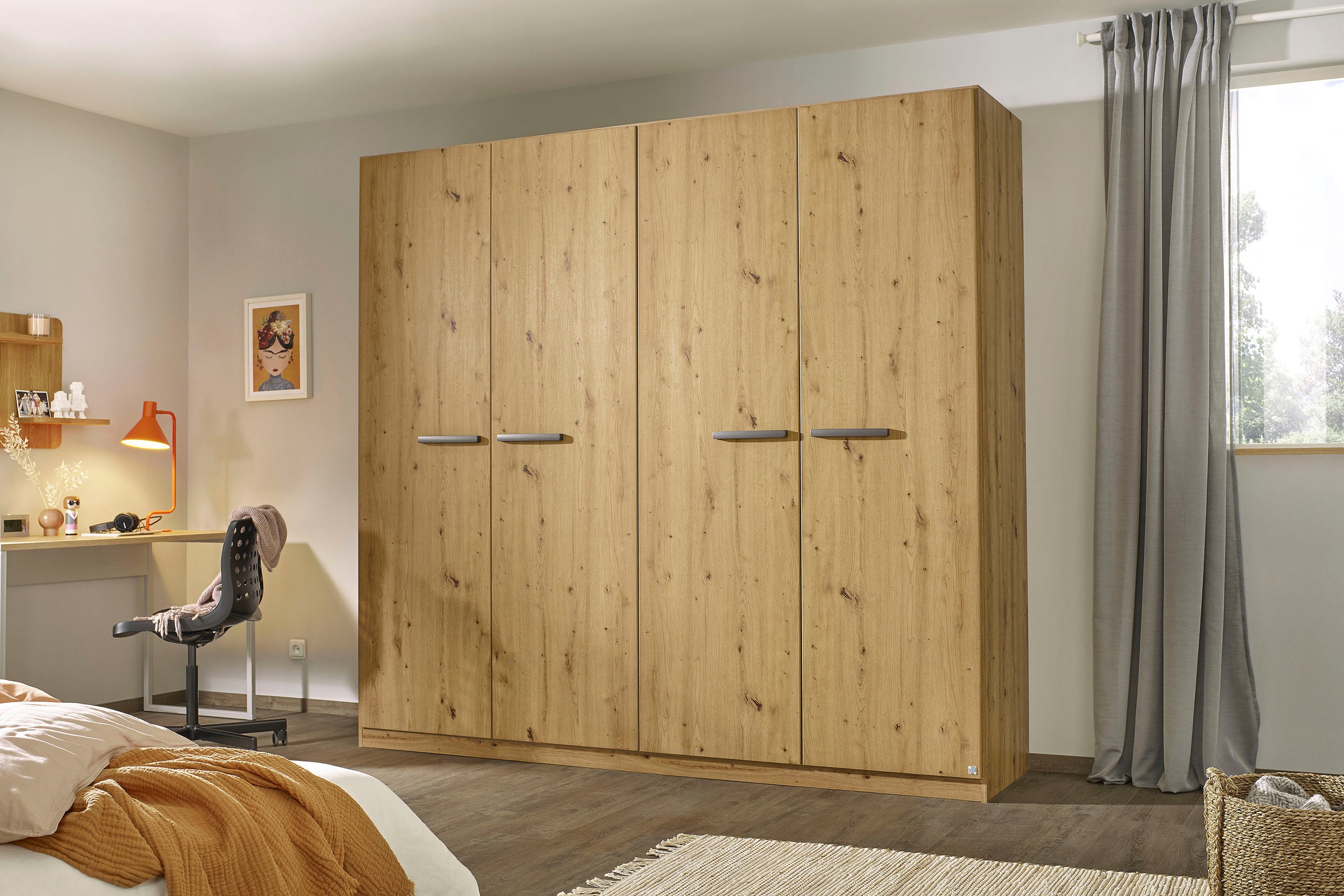 rauch Drehtürenschrank »Kleiderschrank Schrank Garderobe Garderobenschrank Stauraumwunder MODI«, optional mit Spiegel MADE IN GERMANY