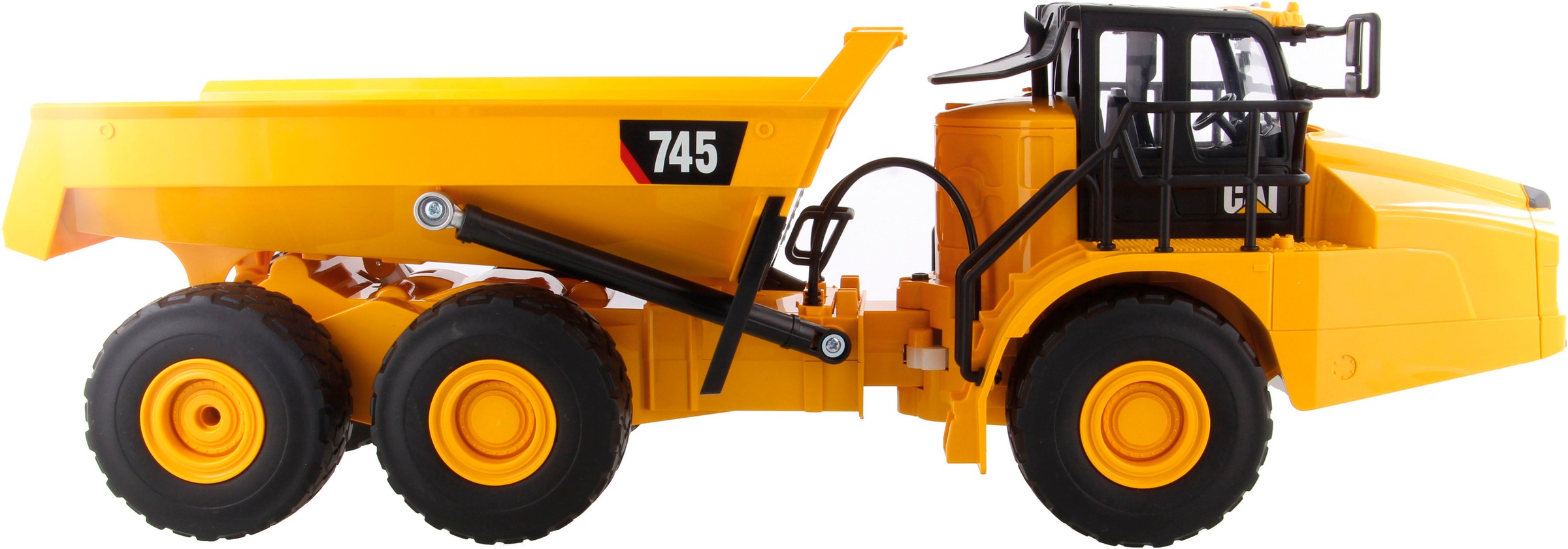 Carrera® RC-LKW »CAT 745 Gelenkmuldenkipper«, mit LED- und Soundfunktion