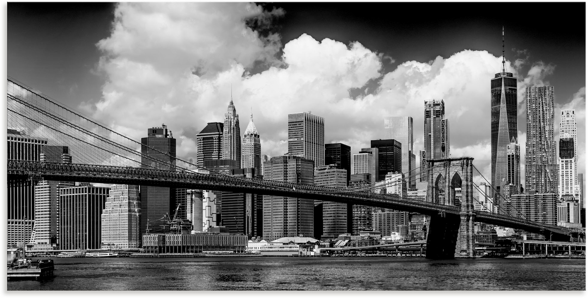 Artland Wandbild "Manhattan Skyline, Brooklyn Bridge", New York, (1 St.), a günstig online kaufen