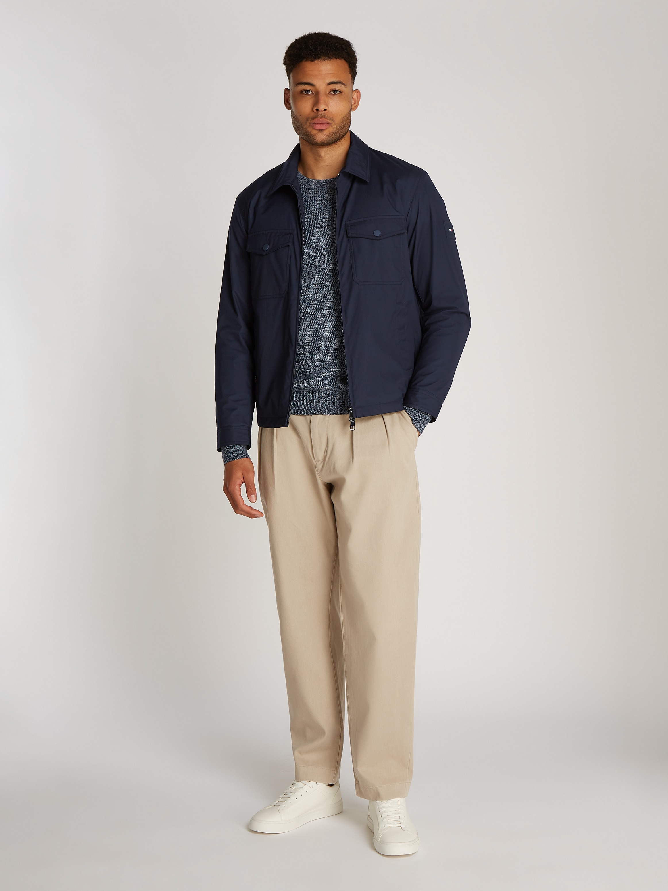 Tommy Hilfiger Blouson »PADDED SHIRT JACKET«, mit Brusttaschen