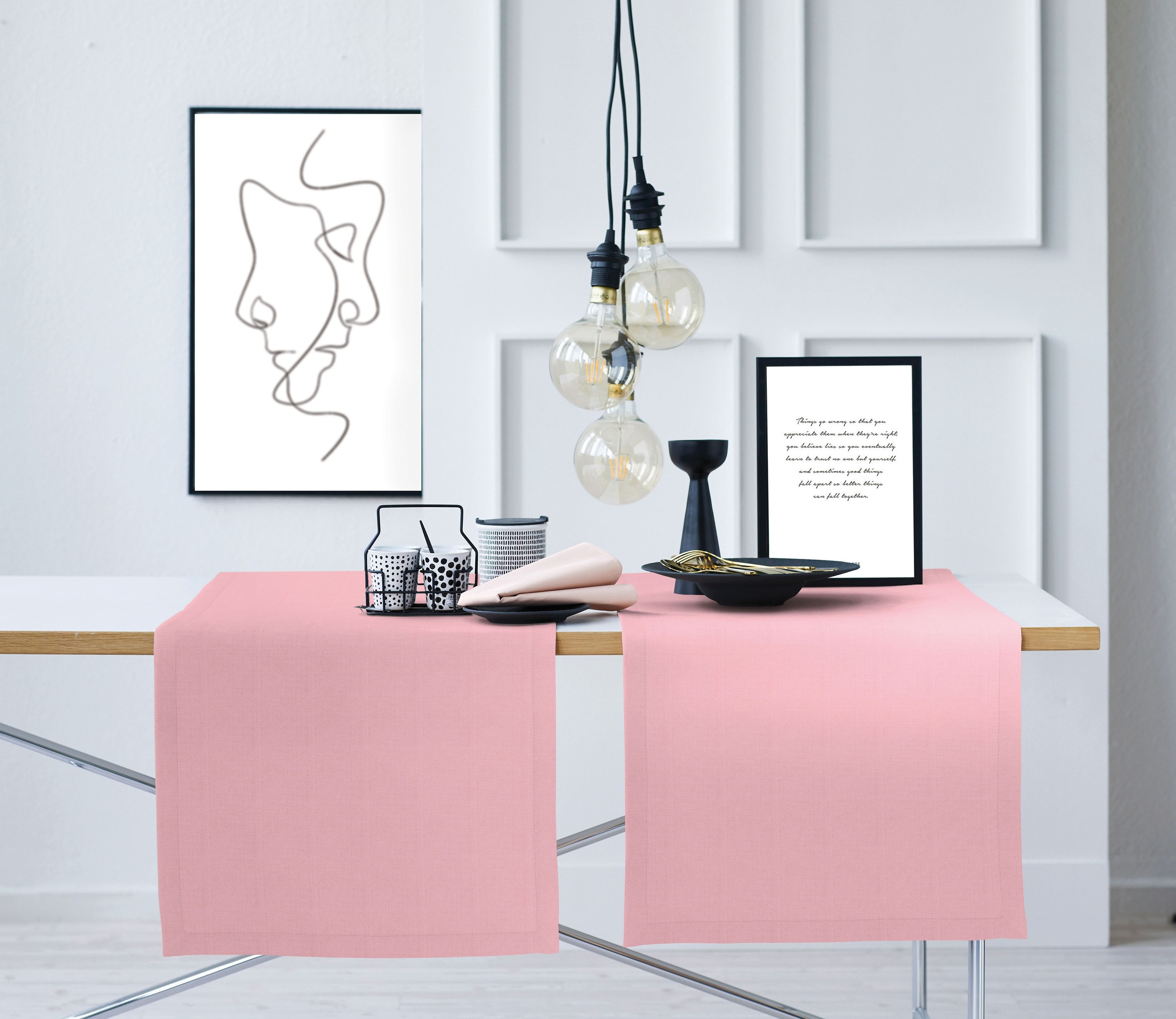 APELT Tischläufer »Arizona, Uni-Basic« Leinenoptik günstig online kaufen