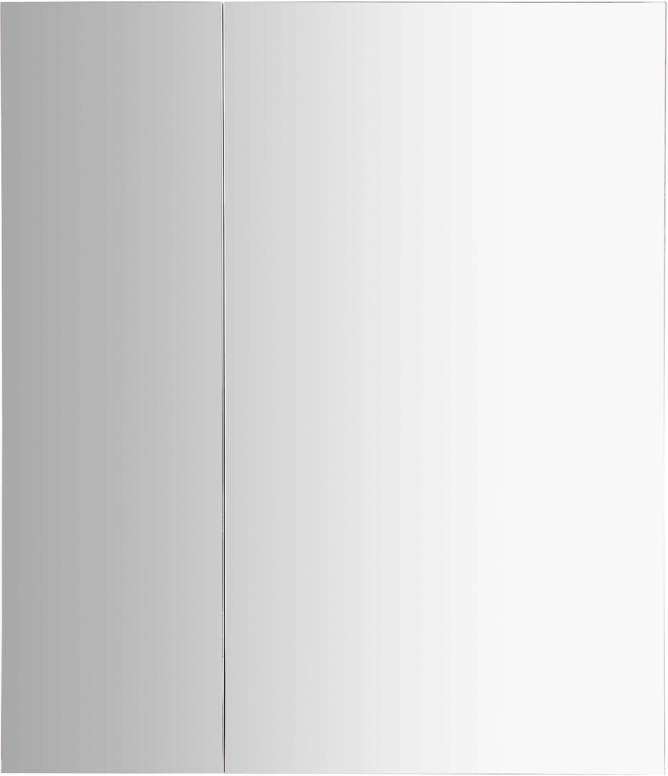 welltime Spiegelschrank »Lund Badschrank Schrank Bad WC Spiegel ohne LED«, Badezimmerspiegelschrank Spiegel Badspiegel mit 2 Türen Breite 60cm