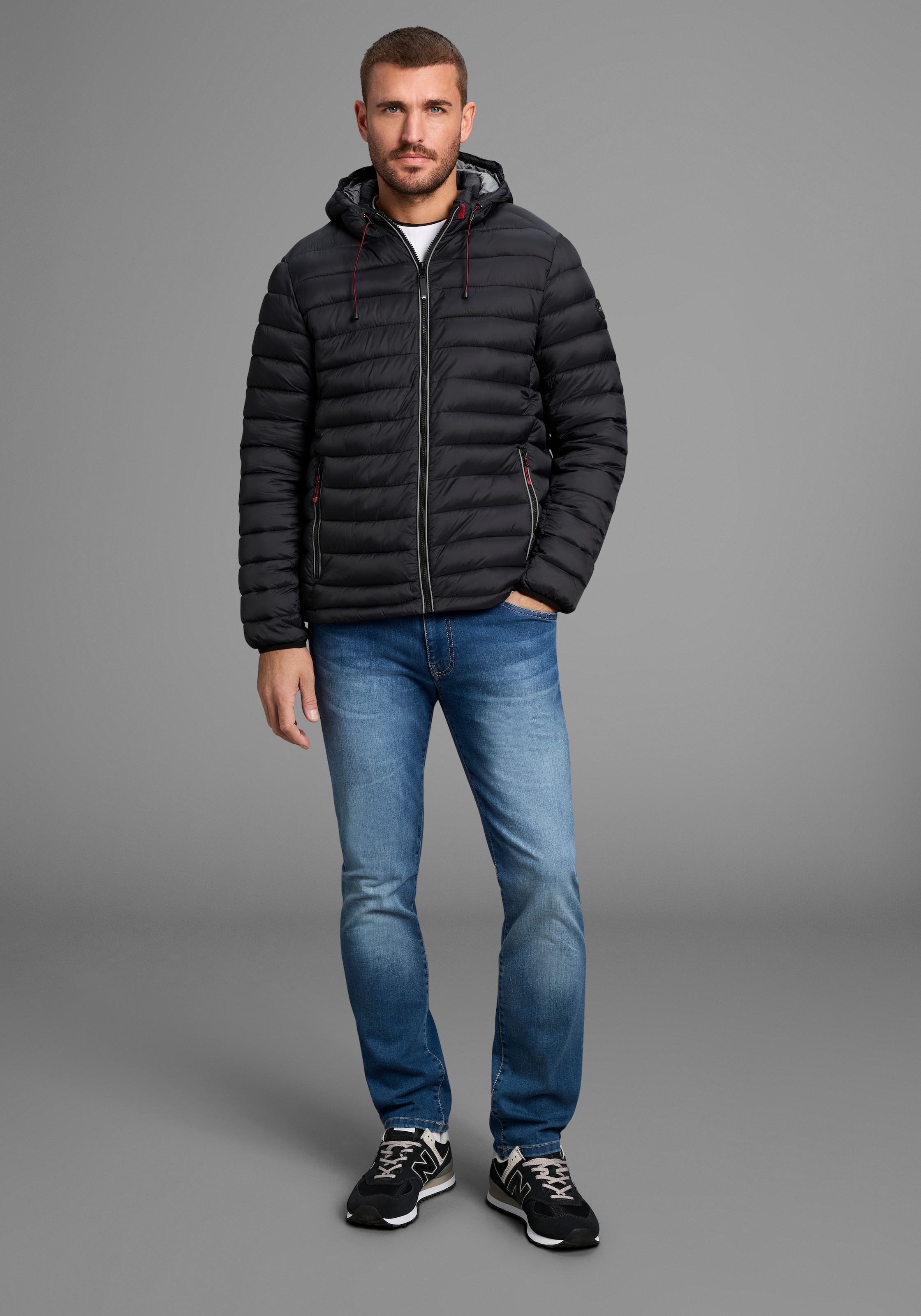 Polarino Steppjacke mit Kapuze Atmungsaktiv, winddicht, wasserabweisend