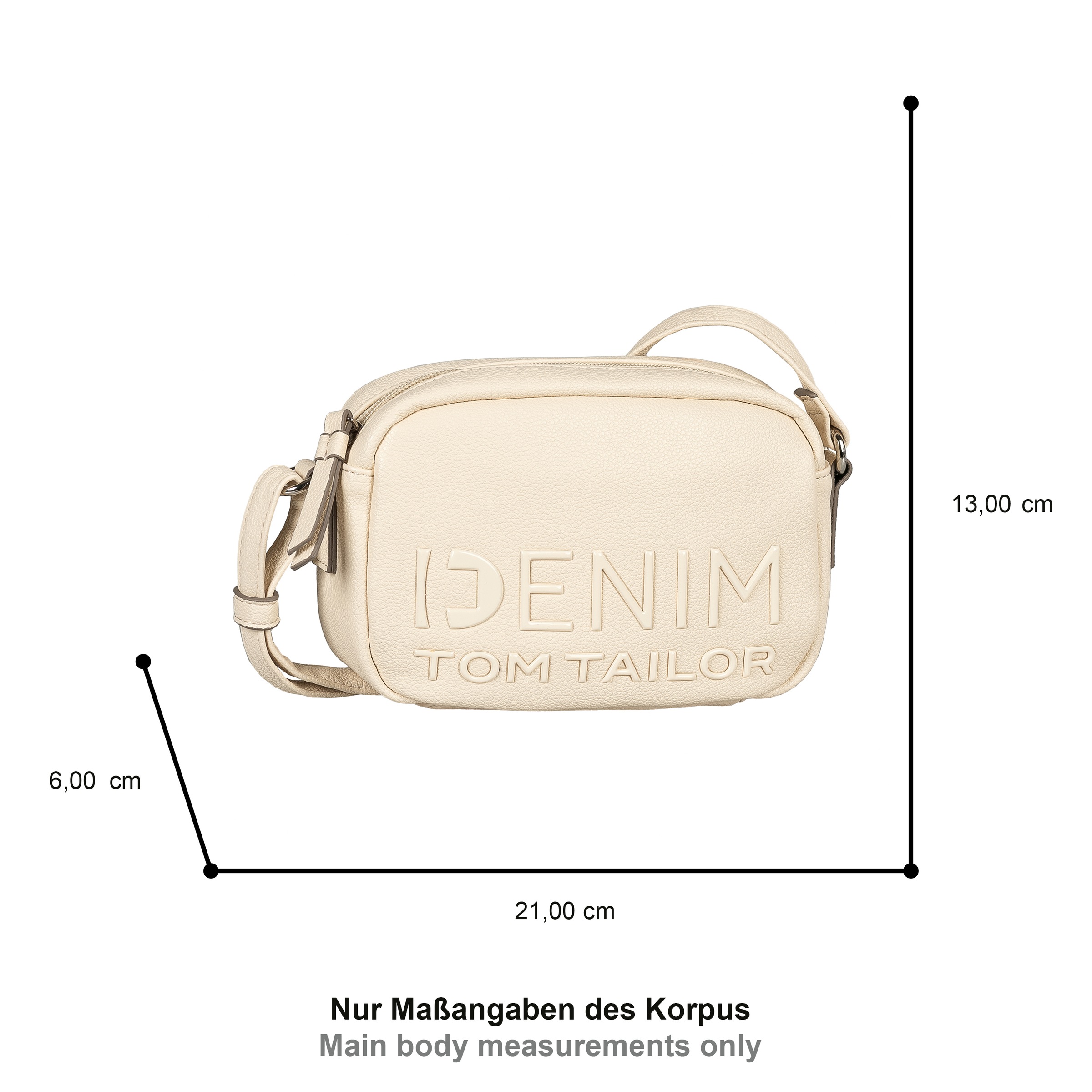 TOM TAILOR Denim Handtasche »Aveline« Damen Umhängetasche, Schultertasche mit glänzendem 3D-Logo