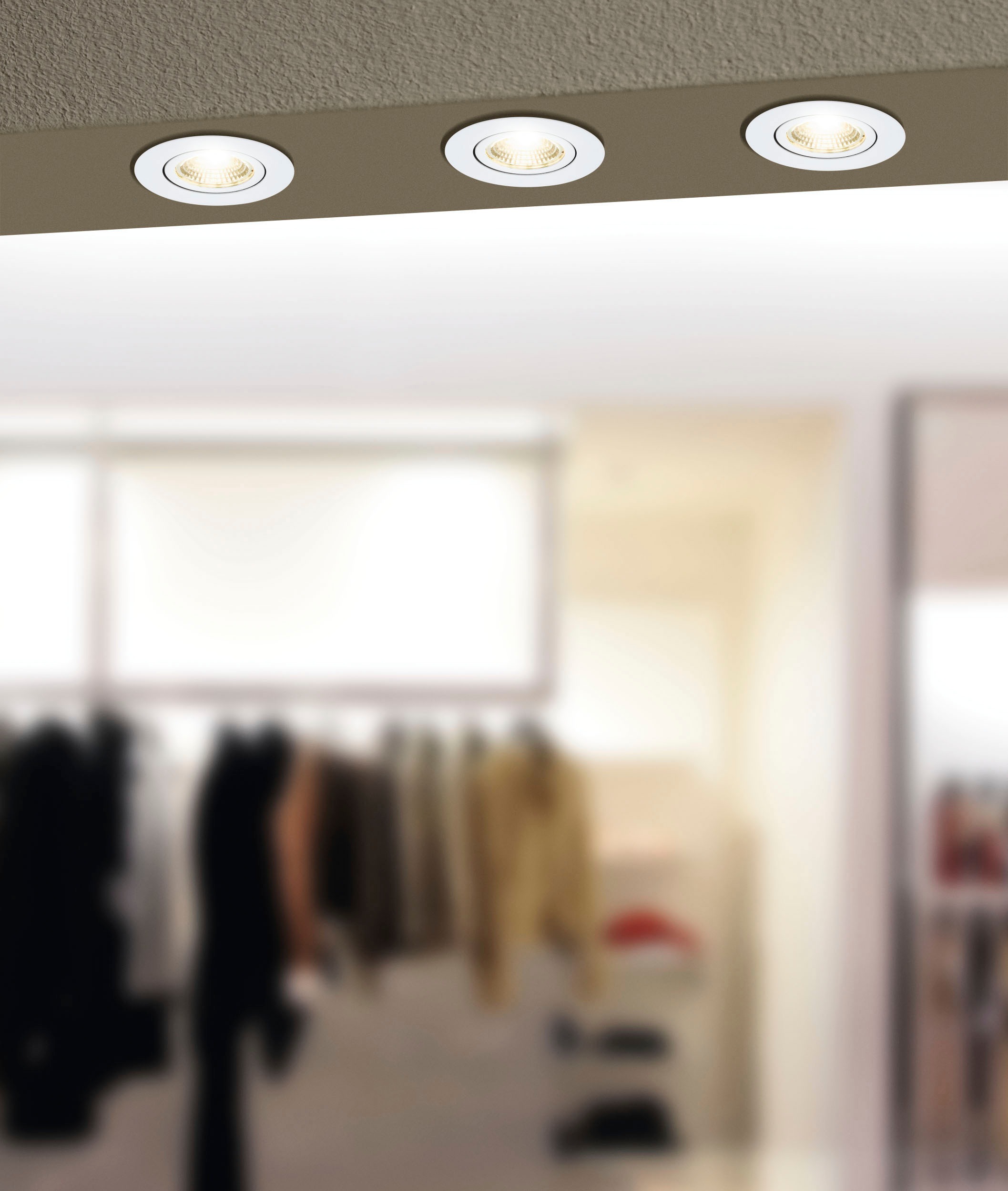 EGLO Deckenleuchte »SALICETO-Z Deckenlampe, Einbauleuchte, Spot, weiß, ZigBee 3.0, Timer«, Leuchtmittel LED-Modul | LED fest integriert, App / Sprachsteuerung Alexa, ‎‎‎‎‎‎‎Ø 88 mm, exkl. Fernbedienung