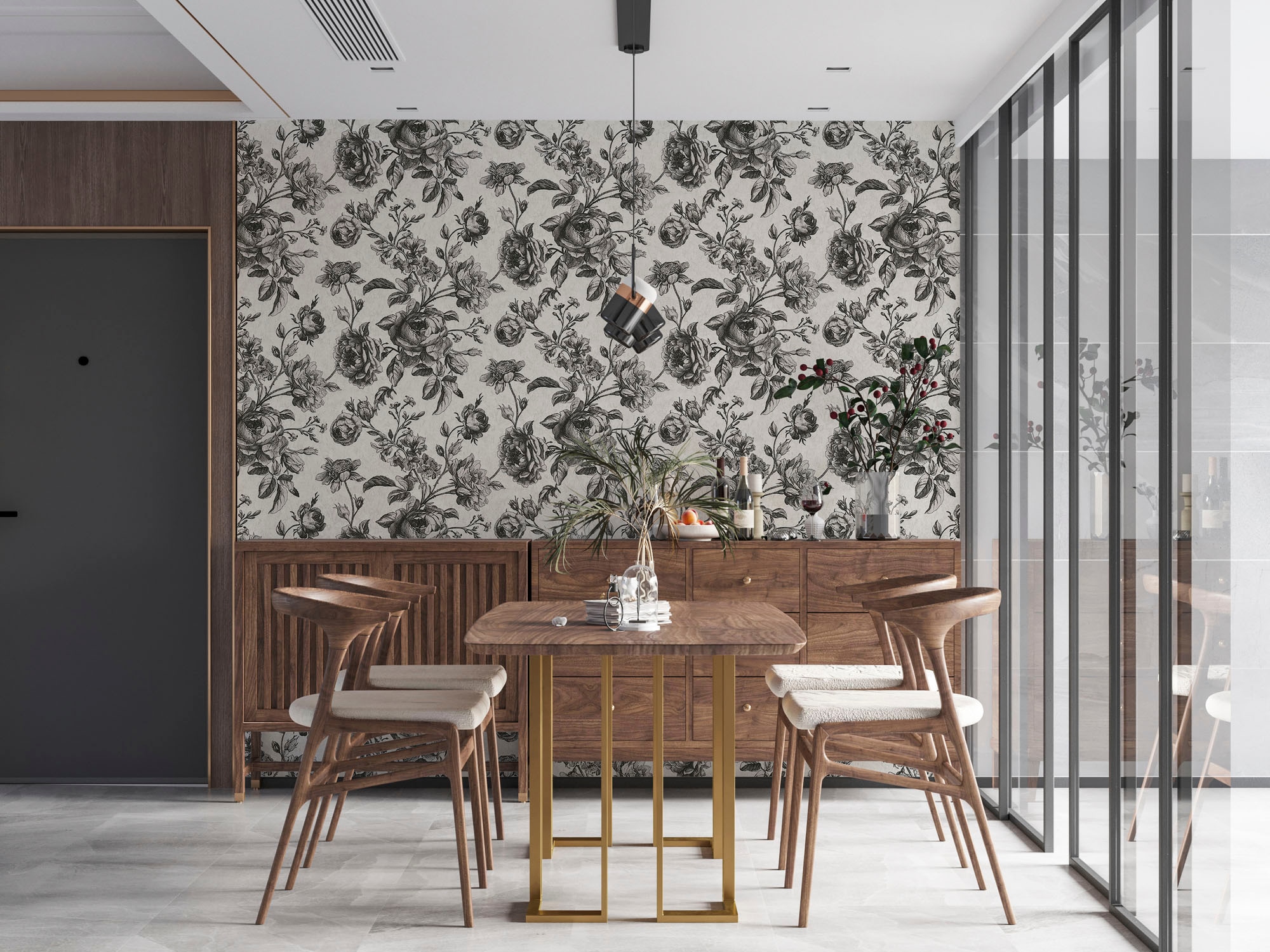 living walls Vliestapete »My Home My Spa«, geblümt-floral-natürlich, Floral Tapete Blumen Tapeten Wohnzimmer Schlafzimmer Küche Design Büro