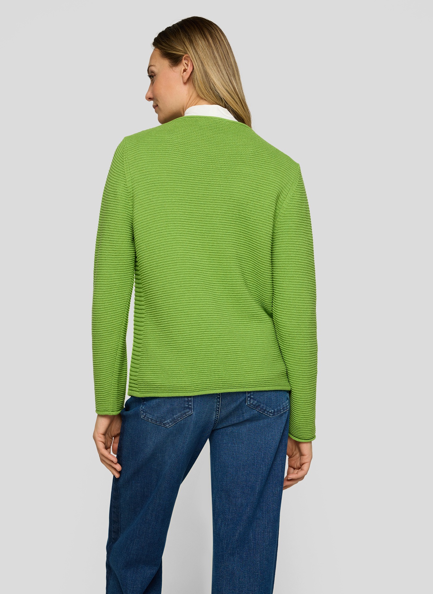 Rabe Strickpullover in Streifen-Ripp-Optik