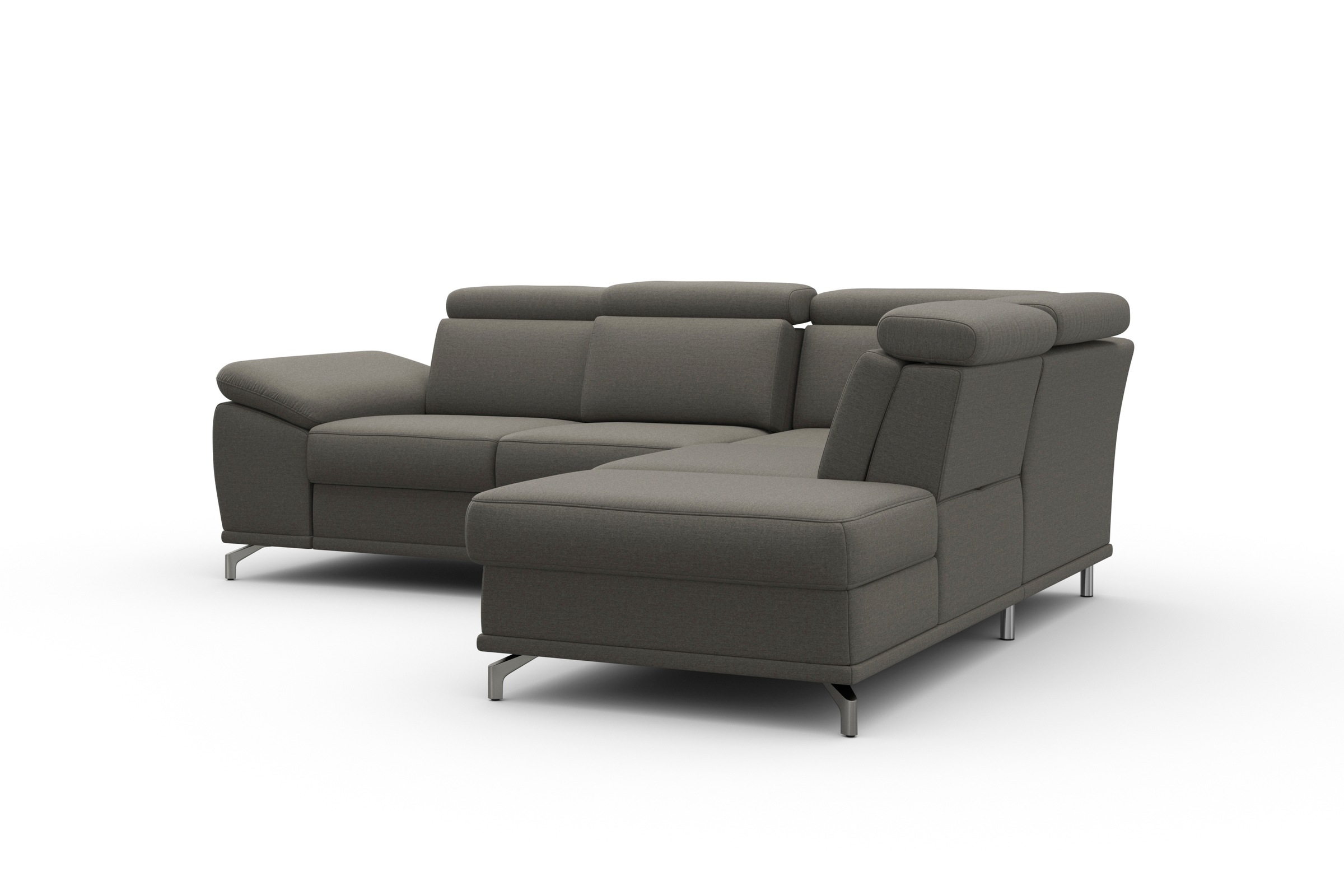 sit&more Ecksofa »Cabrio L-Form, B: 274 cm, mit Sitztiefen-, Arm- & Kopfteilverstellung« 3 Nierenkissen, Federkern, optional Bettfunktion und Stauraum