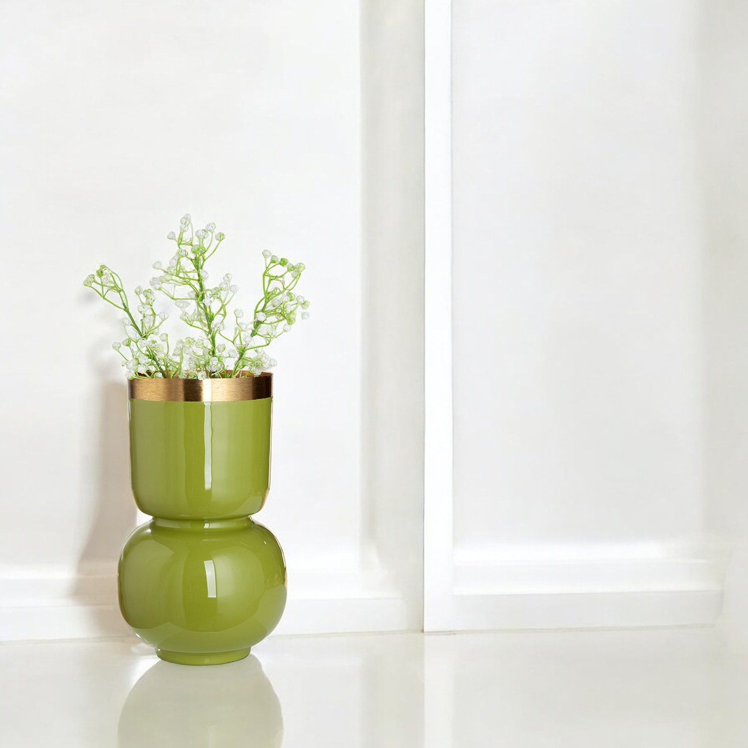GILDE Tischvase »Vase Roro mit Goldrand«, (1 St.)