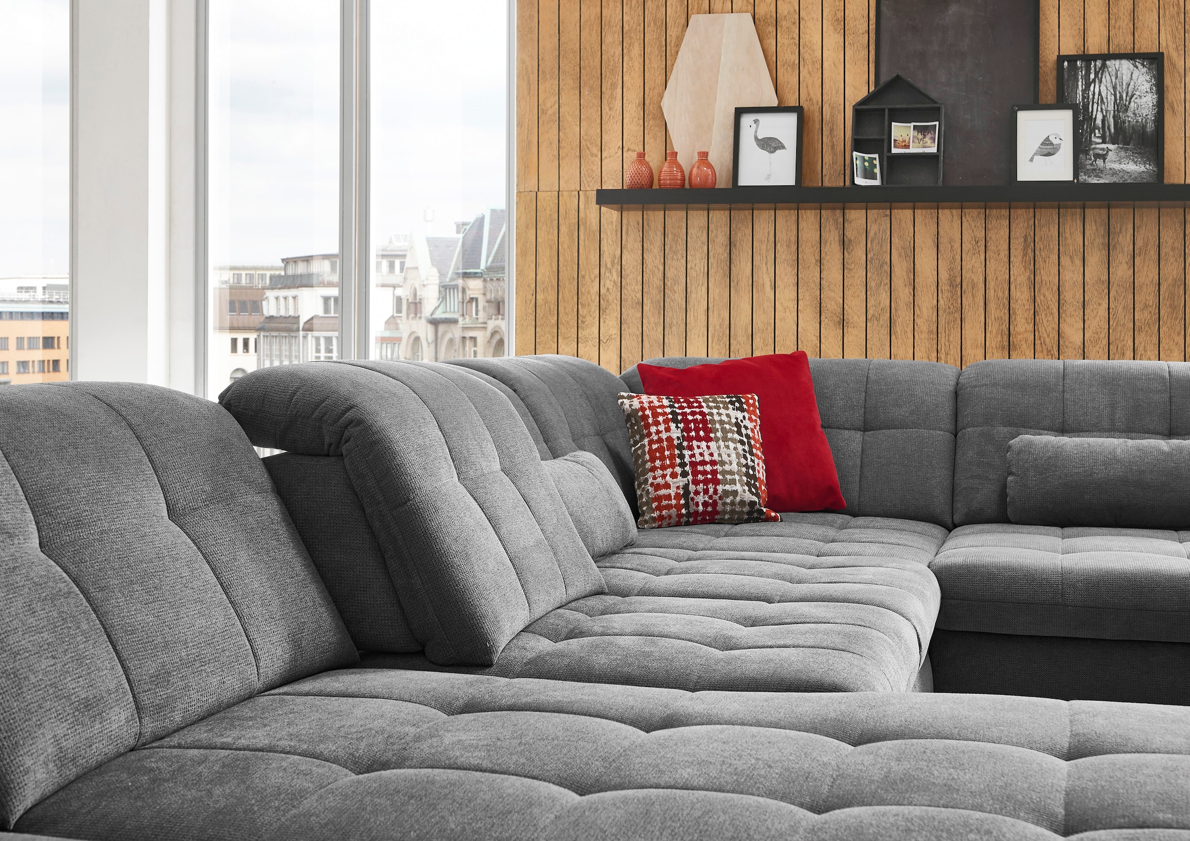 Die PlanBar Ecksofa »MP-IN17004 U-Form« wahlweise mit Funktionen, Federkern-Polsterung