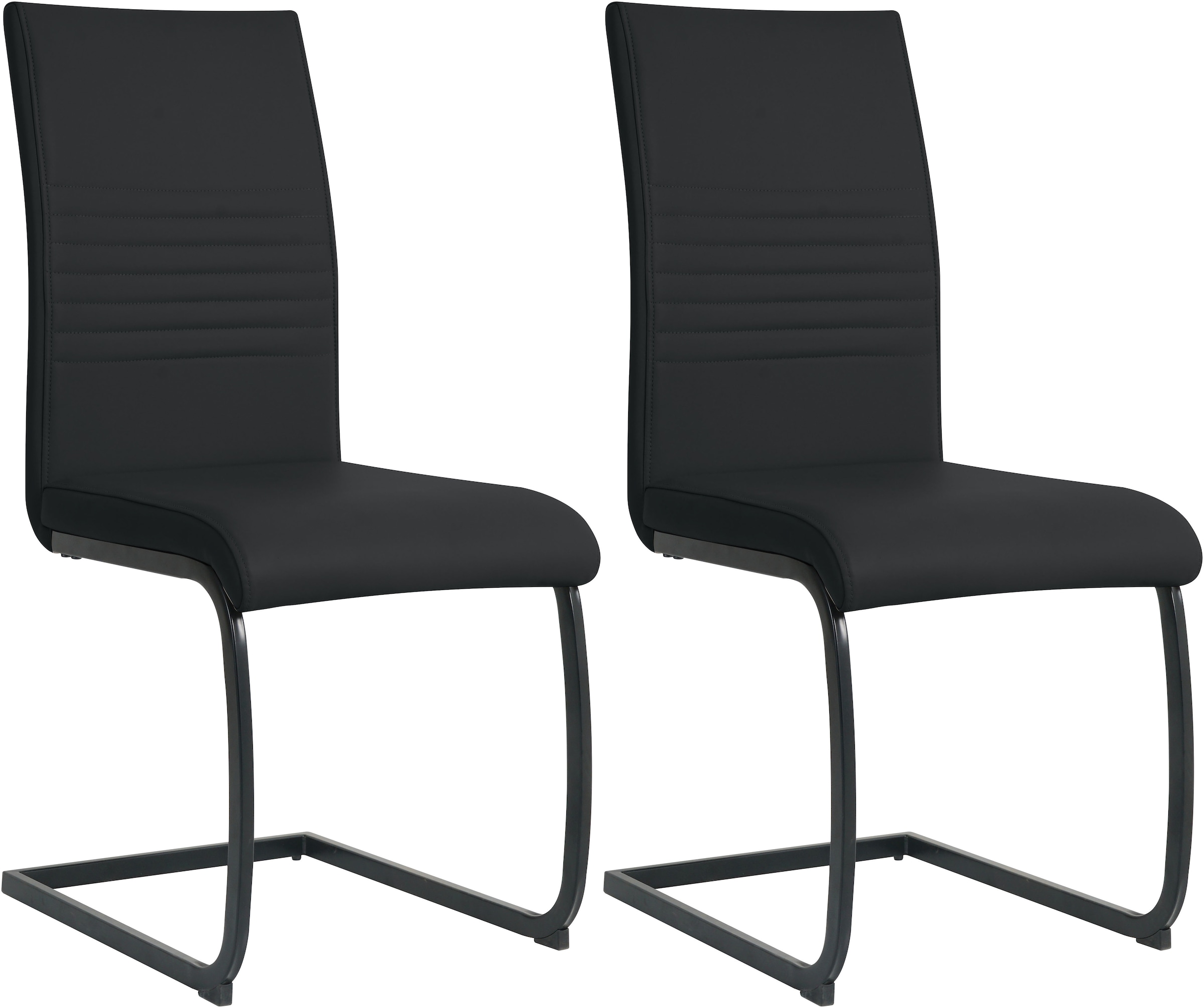 INOSIGN Freischwinger, (Set), 2 St., Kunstleder, mit Wellenunterfederung günstig online kaufen