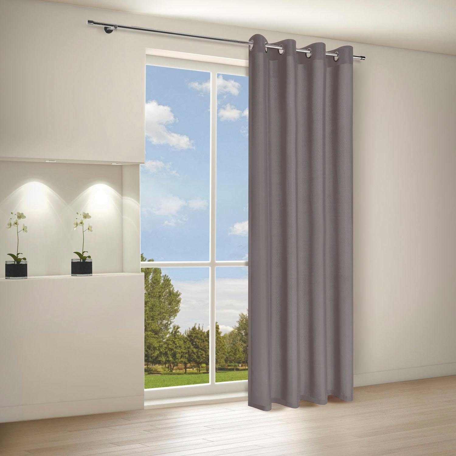Gerster Vorhang »Ilia«, (1 St.), HxB: 235x140, klasischer Uni Ösenschal günstig online kaufen