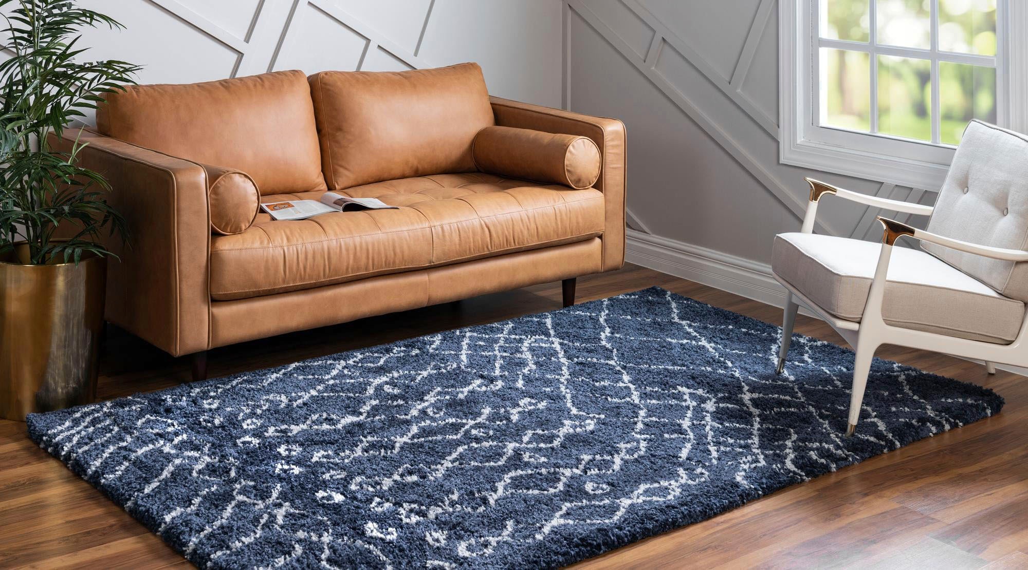 Myflair Möbel & Accessoires Hochflor-Teppich »Temara Shag Lagerräumung«, rechteckig, 51 mm Höhe, gewebt, Scandi Design, ideal im Wohnzimmer & Schlafzimmer
