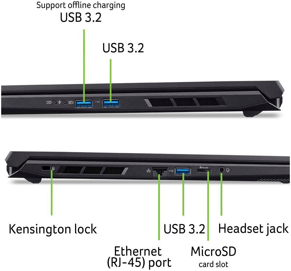 Acer Gaming-Notebook »Nitro V ANV17-41 RTX 5050/5060/5070« 43,94 cm / 17,3 ″ AMD Ryzen 7 GeForce RTX 5070 1.000 GB SSD