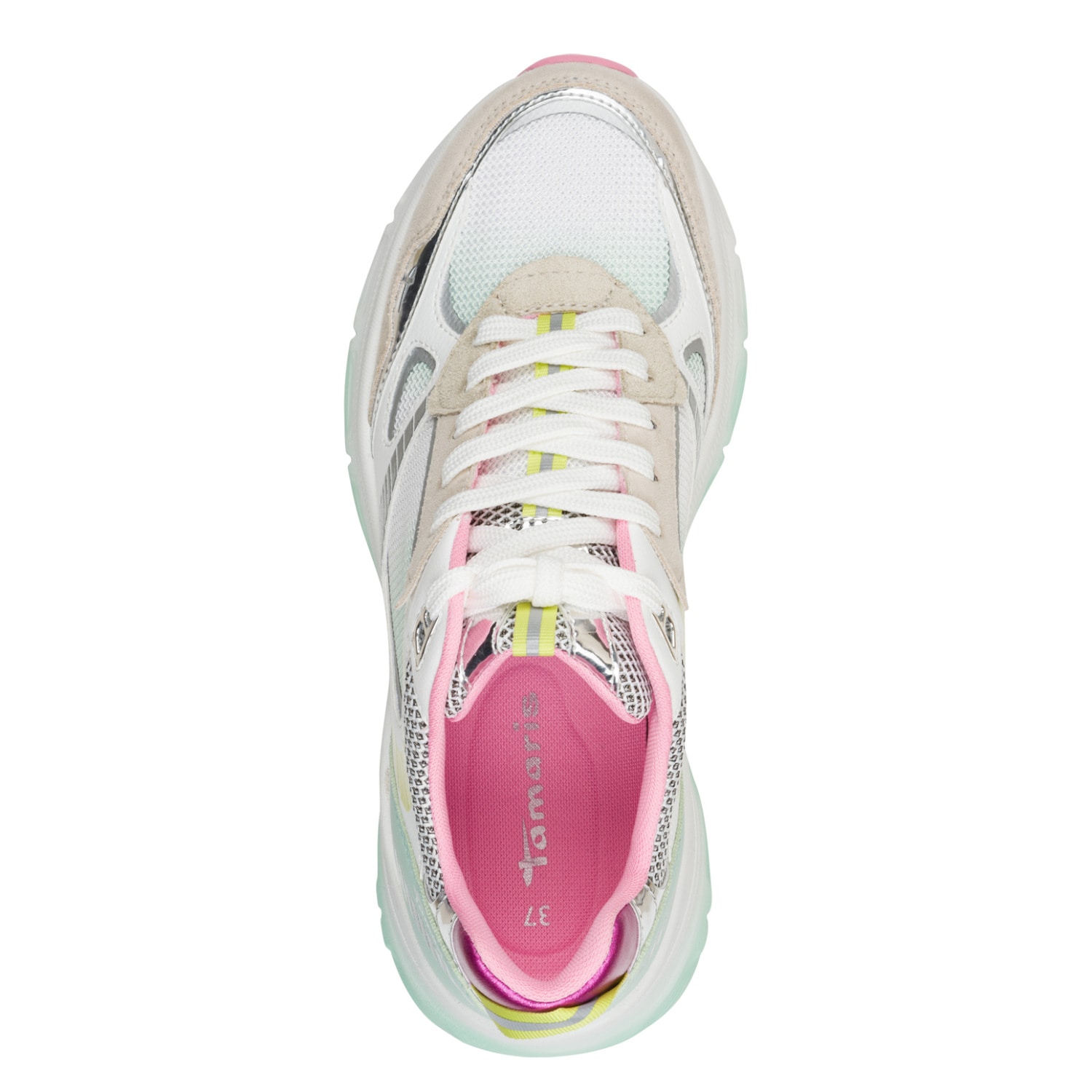 Tamaris Plateausneaker  , Freizeitschuh, Halbschuh, Schnürschuh in farbenfrohen Design