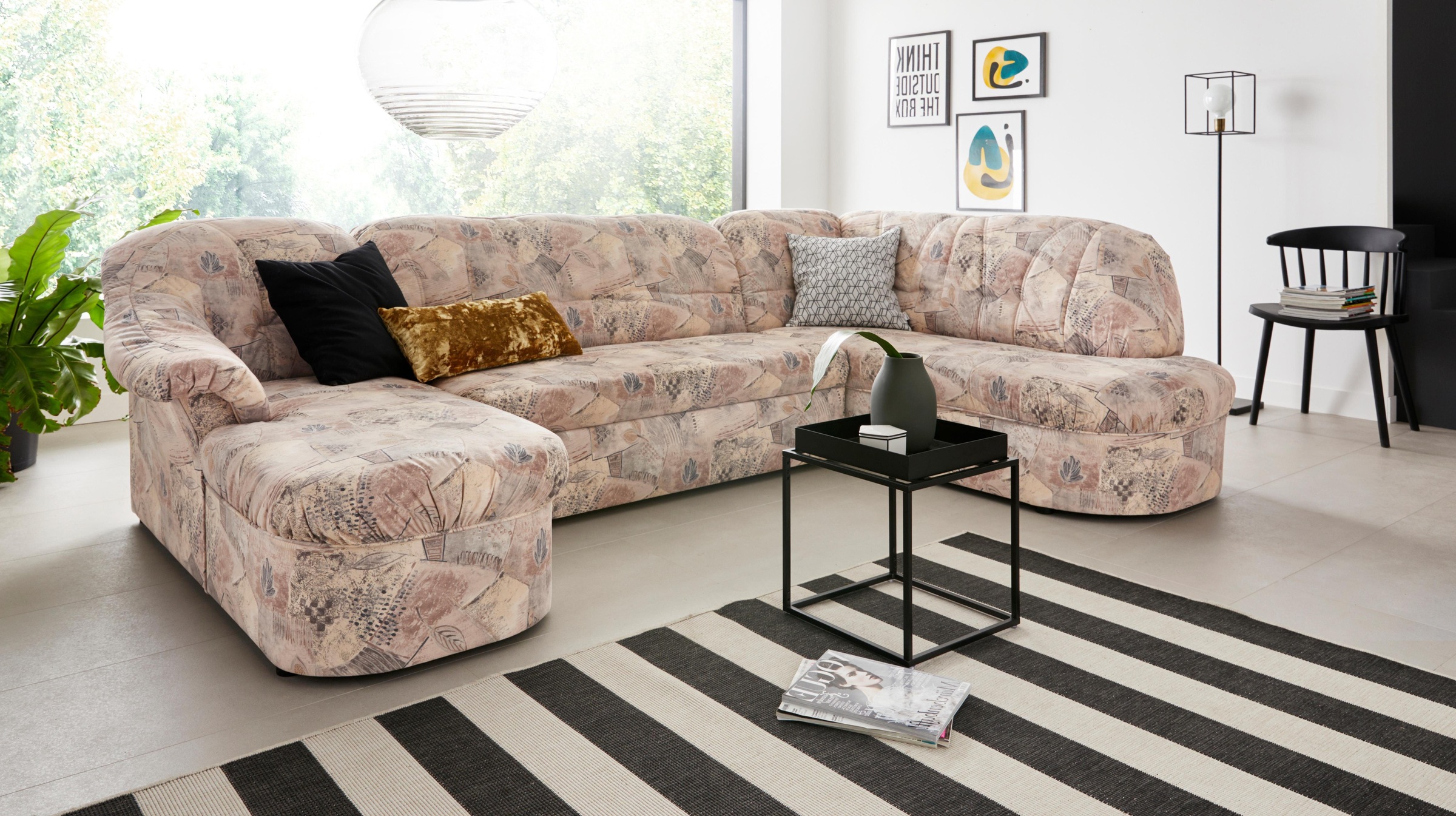 DOMO collection Wohnlandschaft »Pegnitz, zeitlos&modern, elegante Rückenste günstig online kaufen