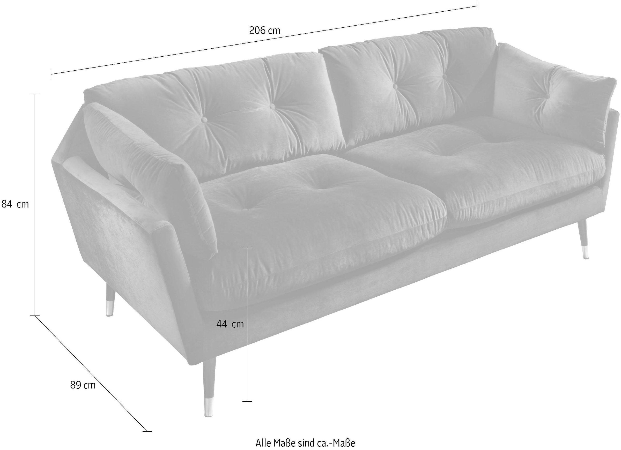 Trends by HG 2,5-Sitzer »Japan«, mit Fuß in Holz-Metallkombination, frei im Raum stellbar