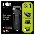 Braun Elektrorasierer »Series 3 Shave&Style 300BT«, 5 St. Aufsätze