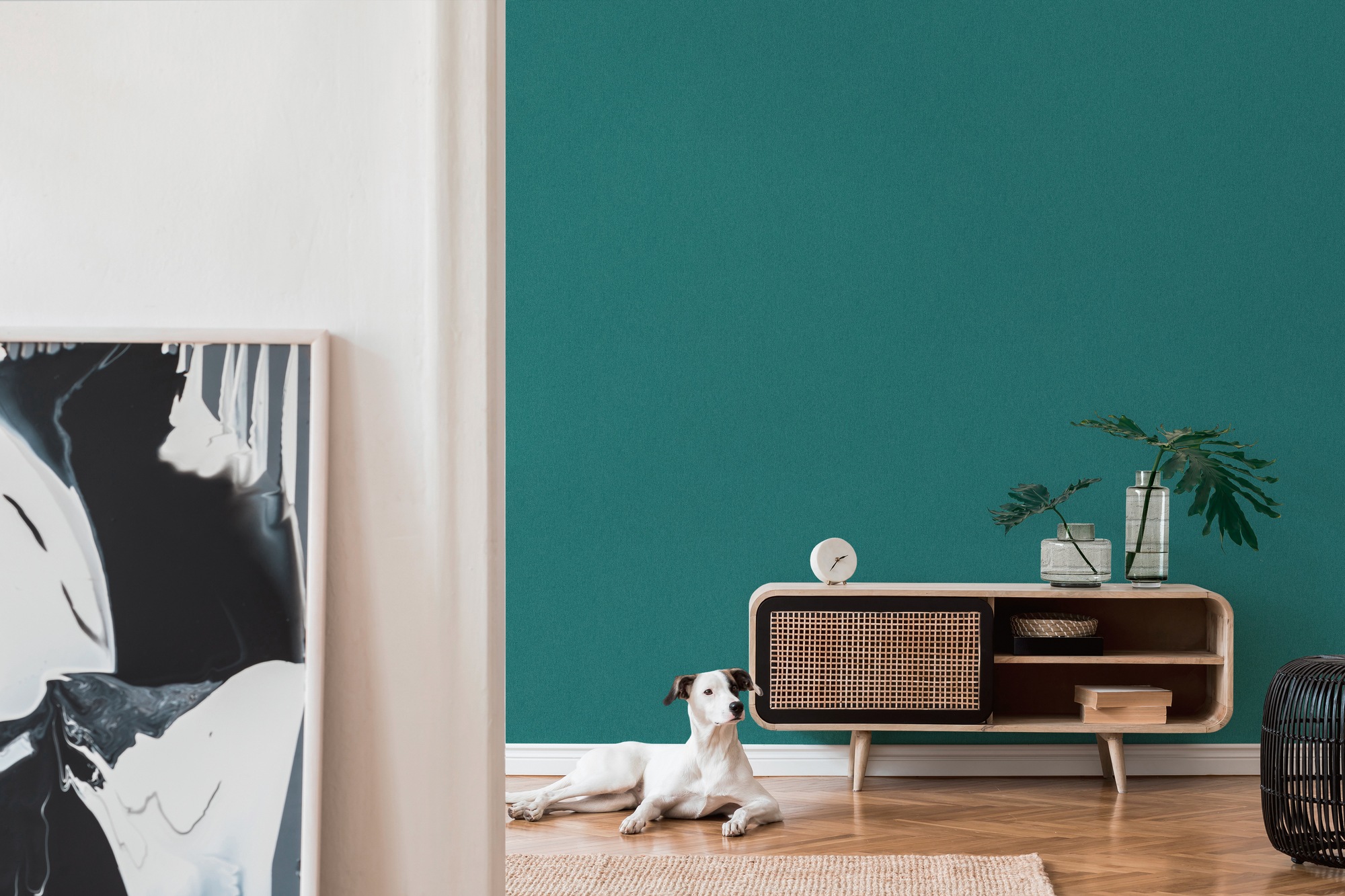 A.S. Création Vliestapete »Attractive 2 Mustertapete« gemustert | matt | neutral glatt Unitapete glatt Hellgrau einfarbig Tapeten Wohnzimmer modern Design