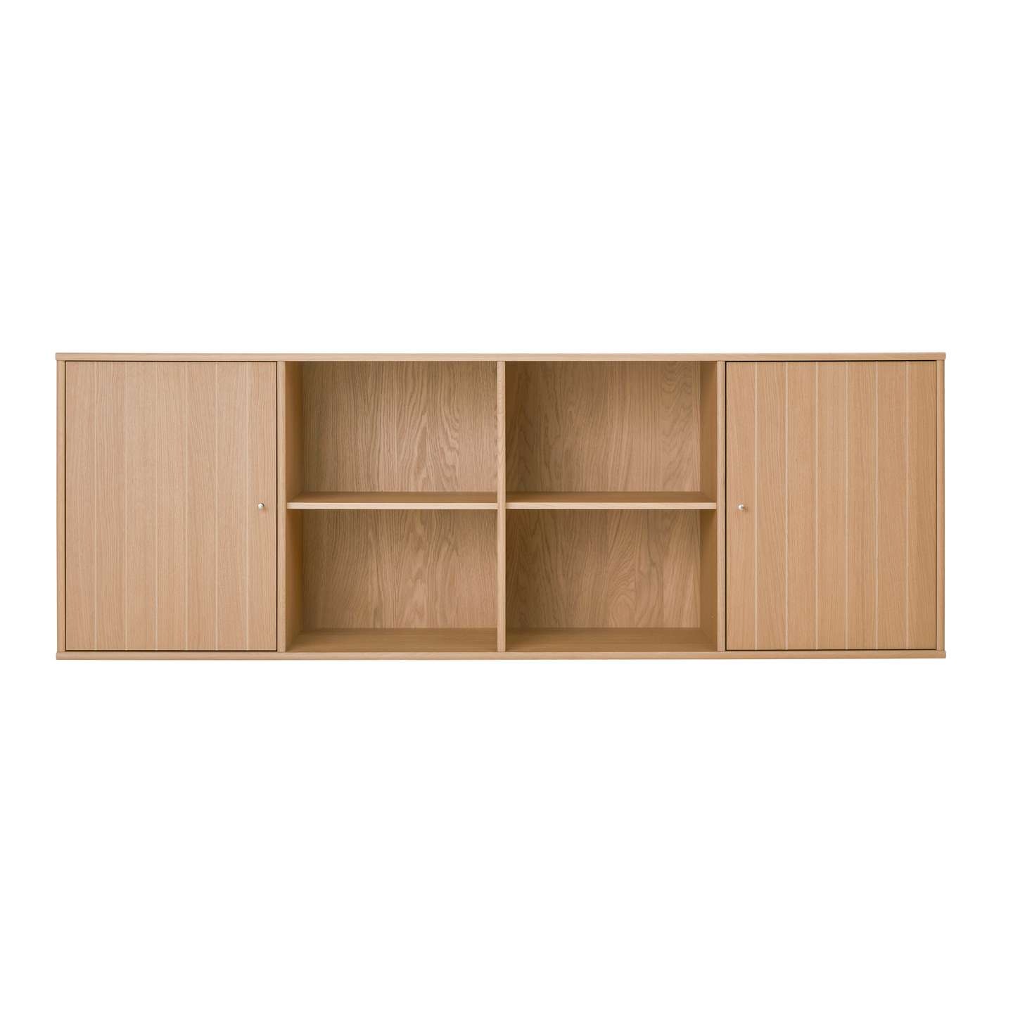 Hammel Furniture Sideboard »Mistral, Hochwertig Schrank, hängend/stehend, mit 2 gerillten Türen«, und 4 verstellbare Einlegeböden, B: 176 cm, anpassungsbar Designmöbel