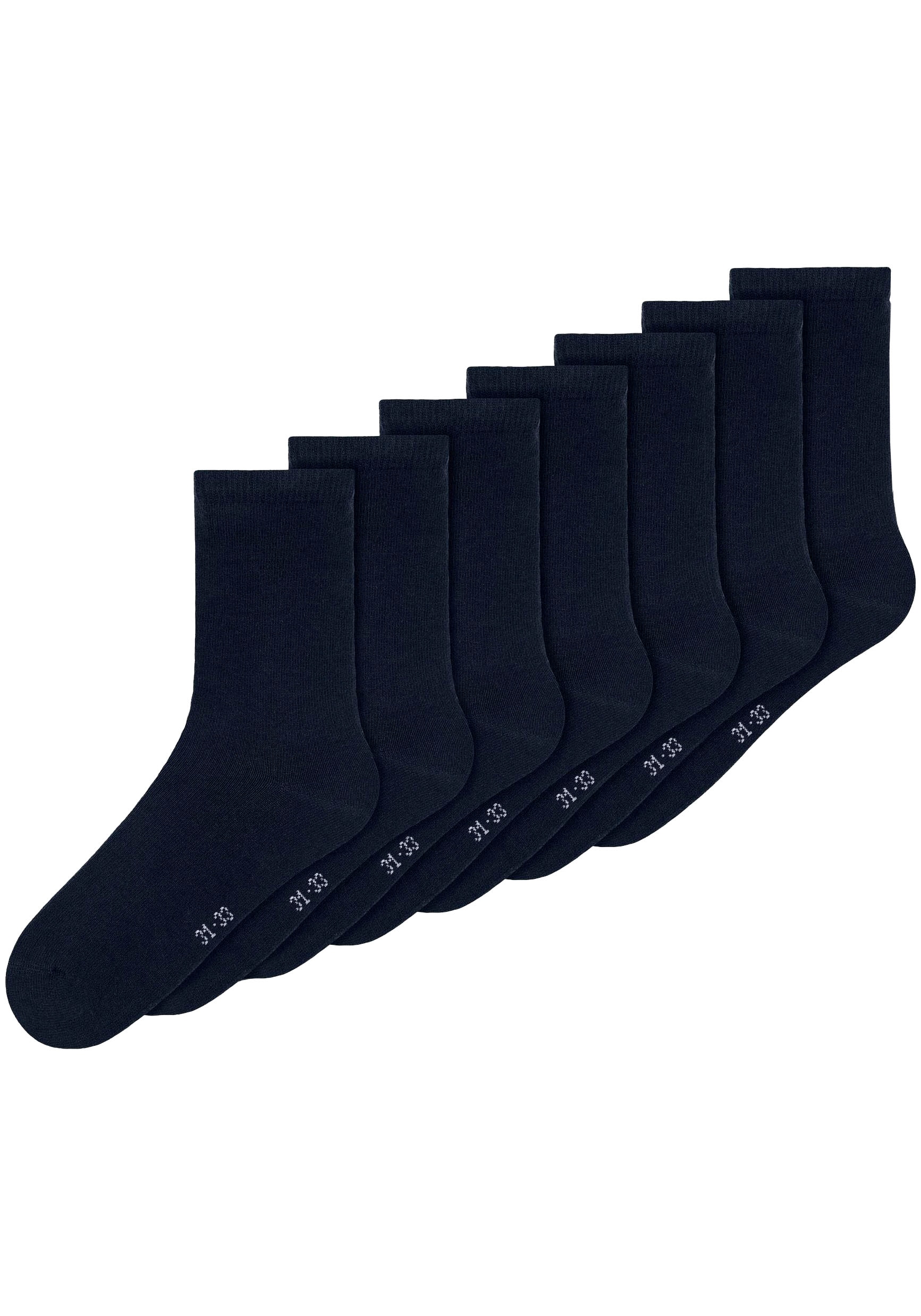 NAME IT Socken »NKNSOCK 7P SOLID NOOS« Packung, 7 Paar tlg. Dark Sapphire 34/36 34/36 7-er Set Socken von Name it