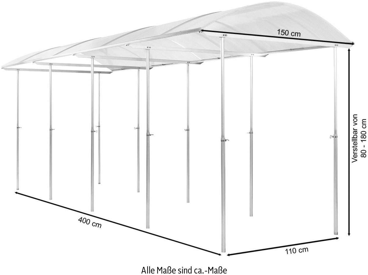 Beckmann Pflanzenschutzdach »Modell 2«, höhenverstellbar 80-180 cm