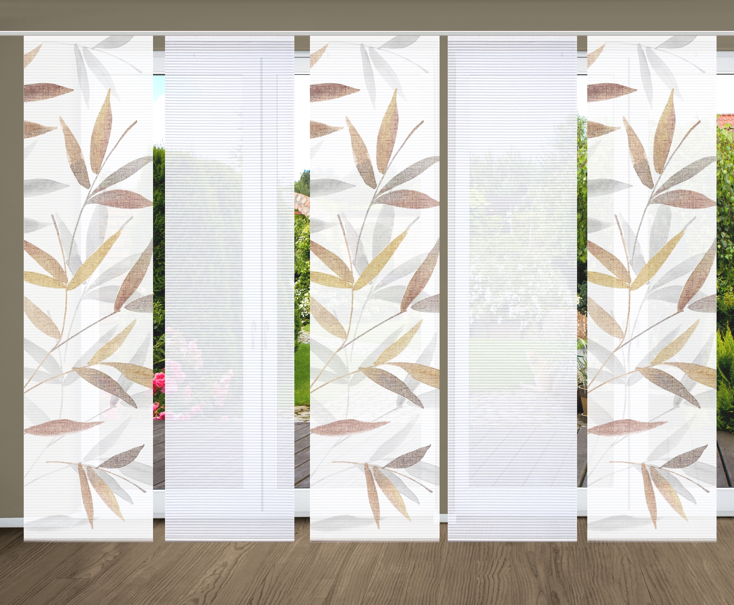 HOME in green Schiebegardine »RANDOW« Paneelwagen 5 Stk. tlg. SET DIGITALDR günstig online kaufen