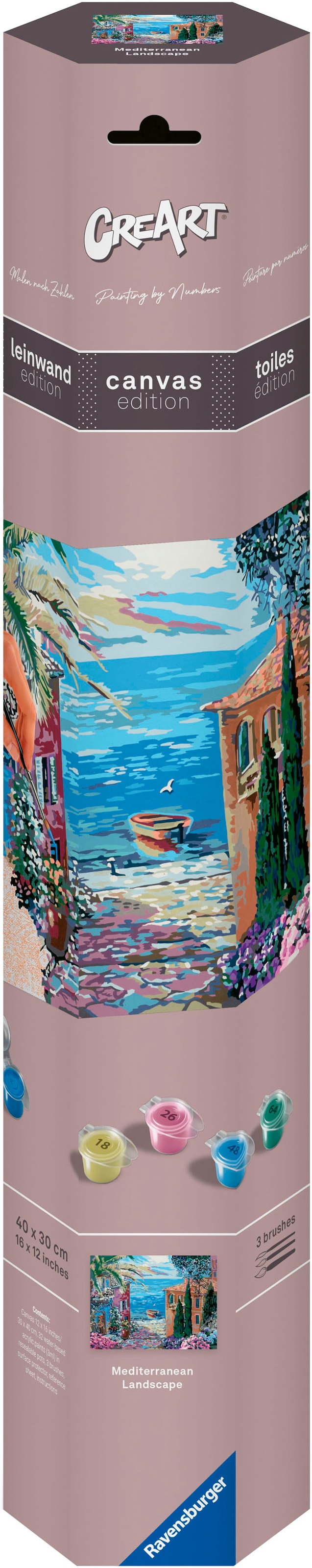 Ravensburger Malen nach Zahlen »CreArt, Leinwand Mediterrane Landschaft«, Made in Europe
