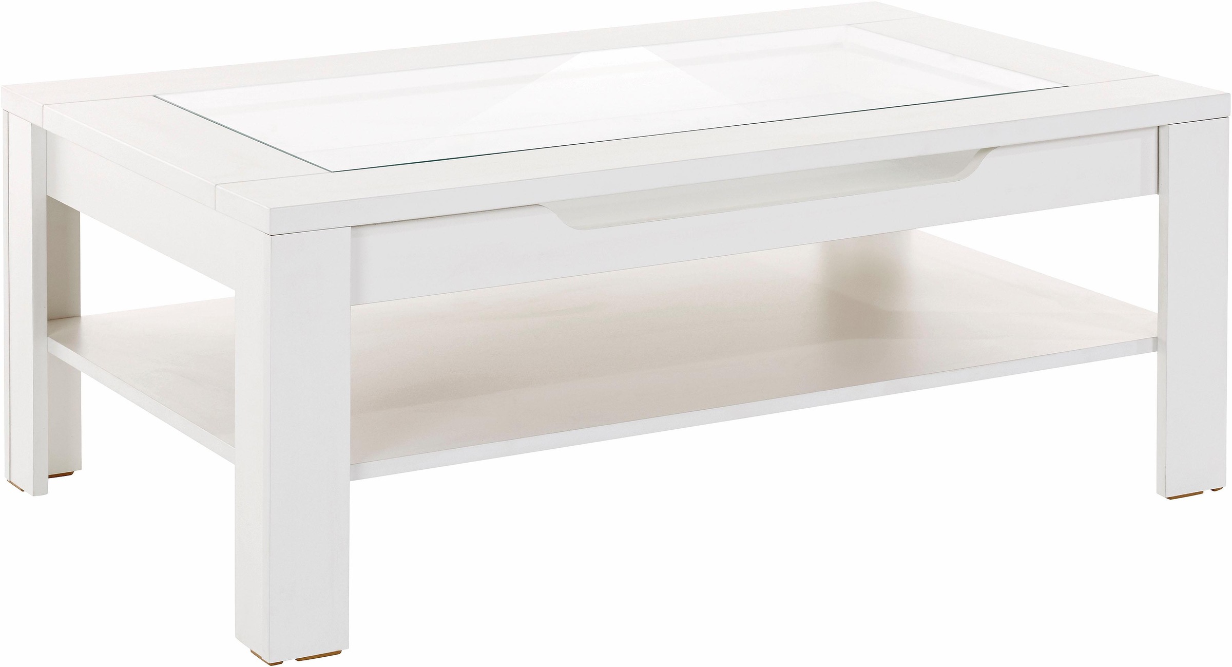 Homexperts Couchtisch, mit Glaseinsatz und Schubkasten