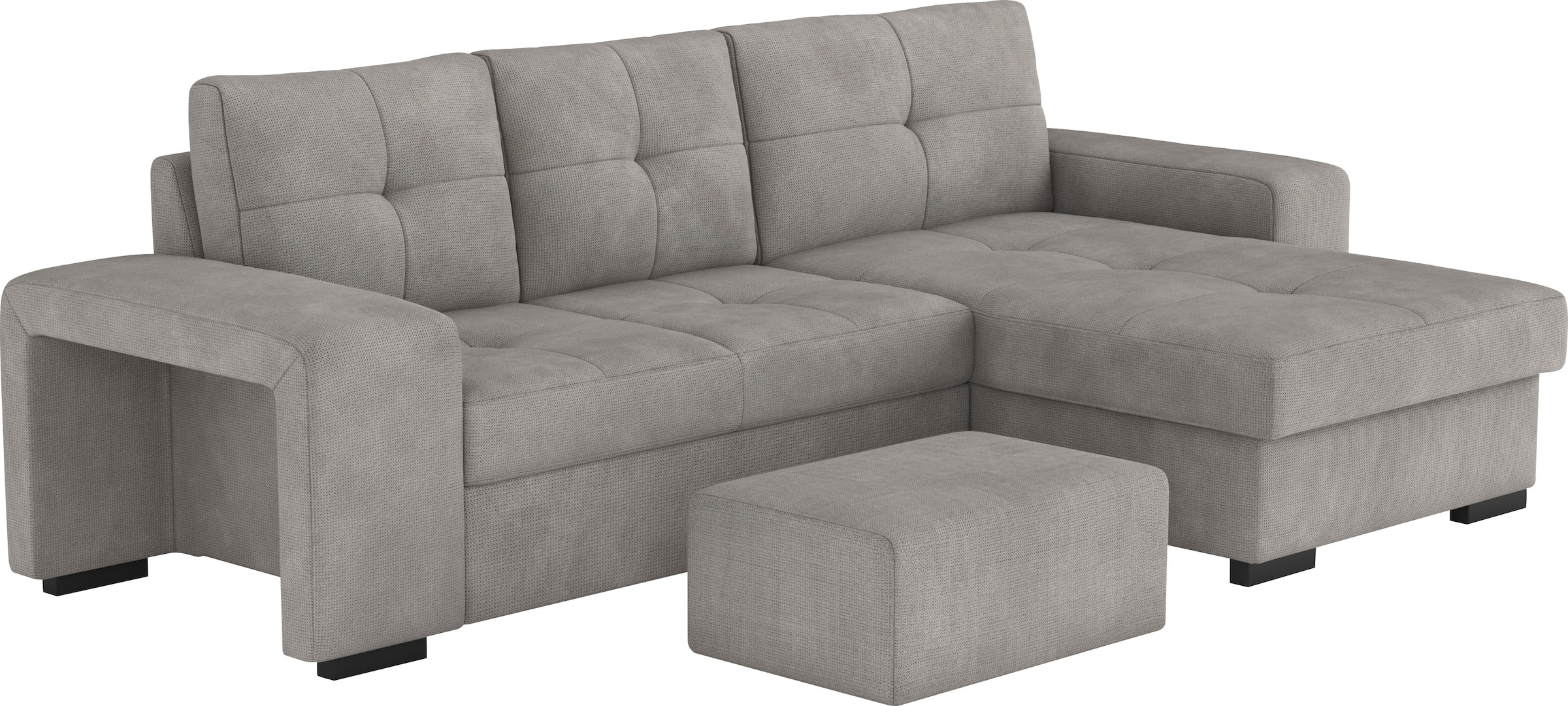 COTTA Ecksofa »Mattina L-Form«, mit Hocker, wahlweise mit Bettfunktion & Bettkasten