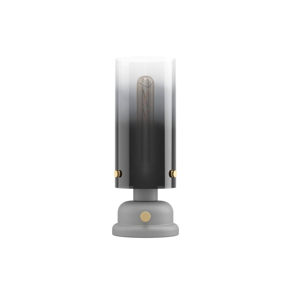 EGLO Tischleuchte »GARGRAVE«, 1 flammig, Leuchtmittel E27 | ohne Leuchtmittel, Tischleuchte, Wohnzimmerlampe, Metall und Rauchglas, Nachttischlampe