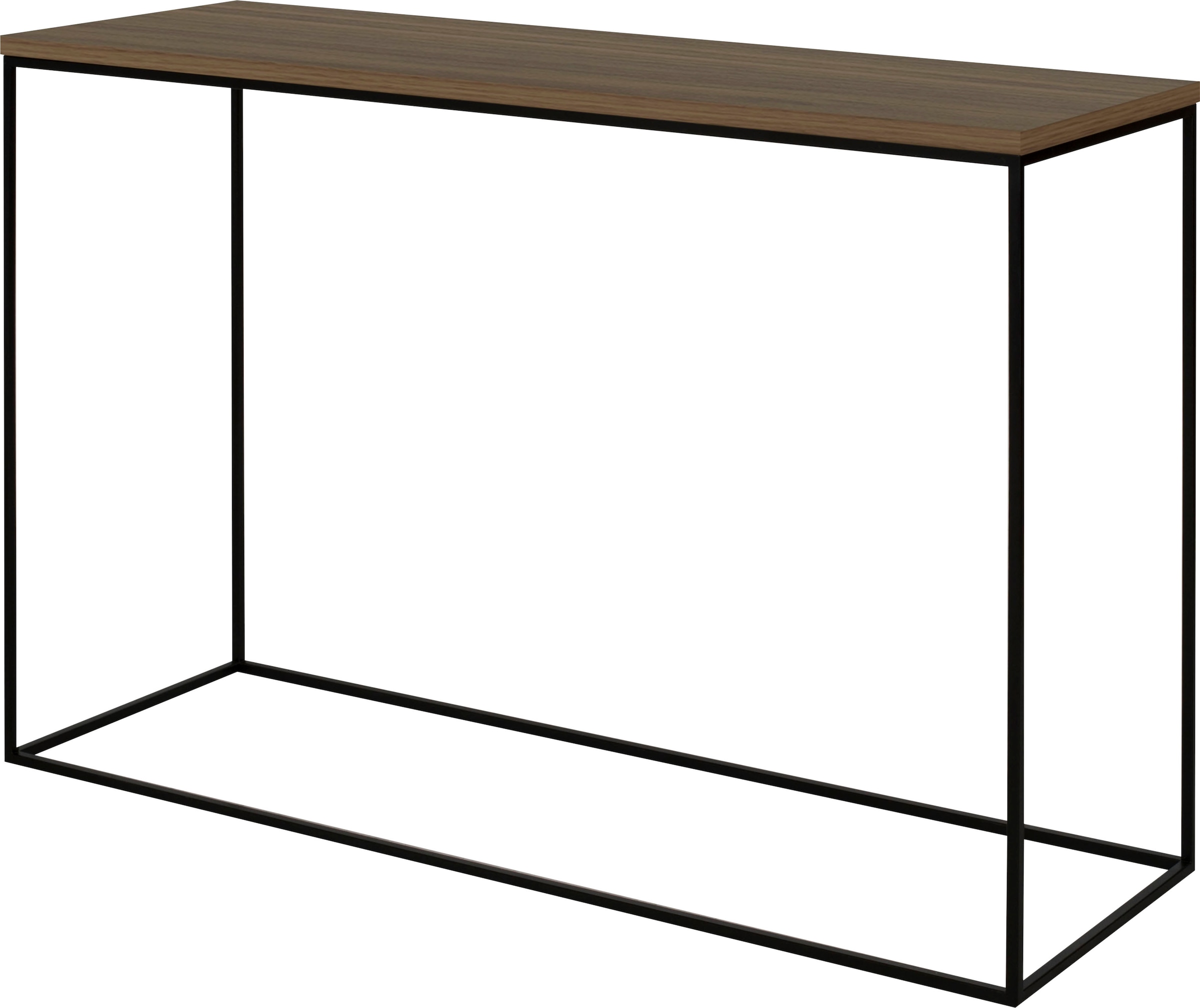 TemaHome Konsolentisch »Gleam«, mit edlem schwarzen Metallgestell, Tischplatte aus Marmor oder Holz