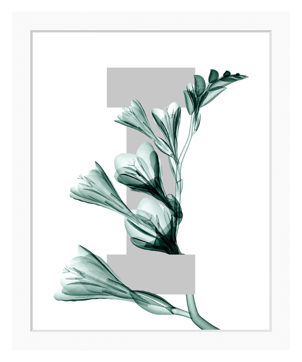 queence Bild »I-Flower«, Buchstaben, Blume, gerahmt, Blätter günstig online kaufen