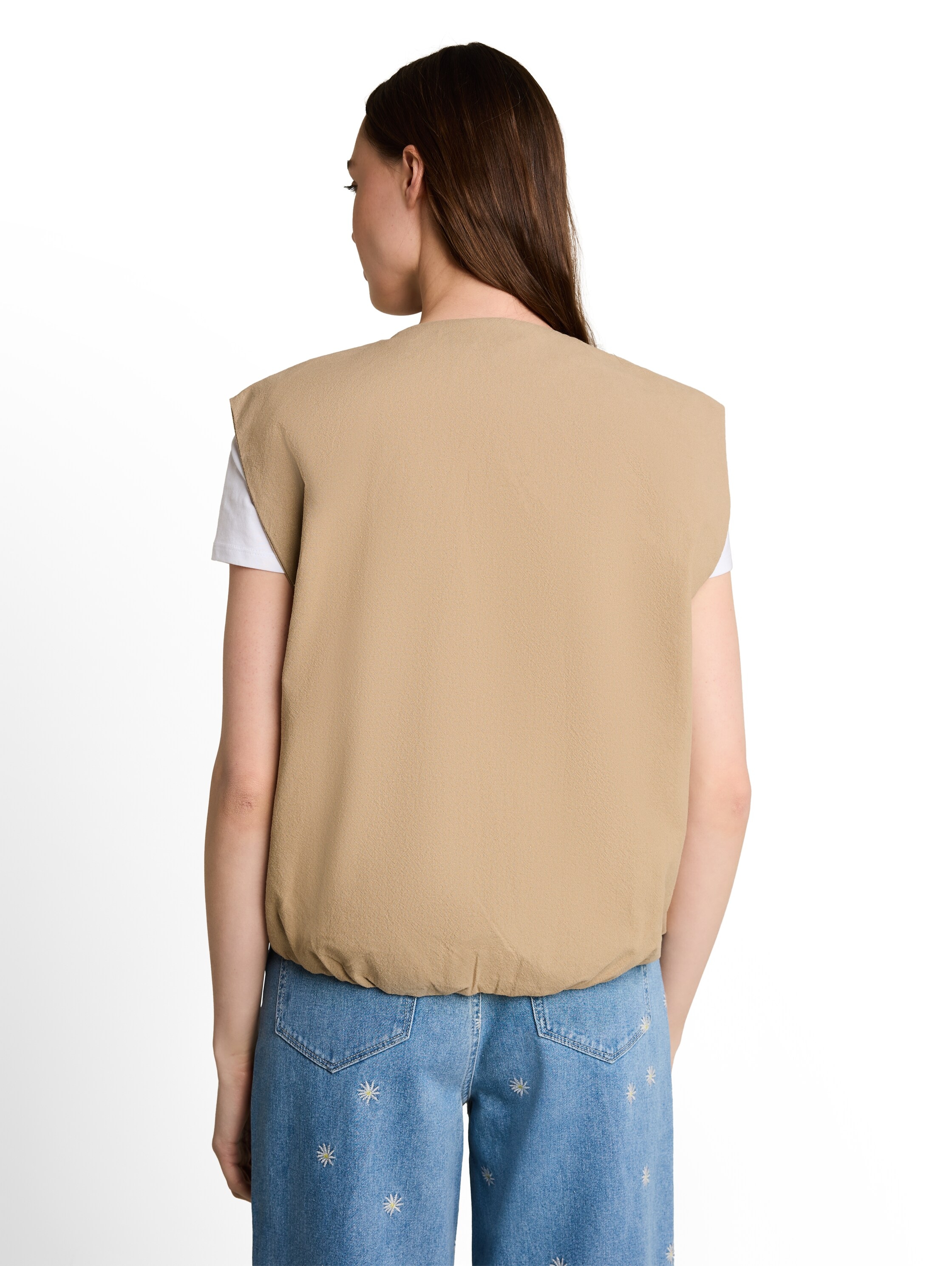 TOM TAILOR Denim Kurzweste mit Reißverschluss