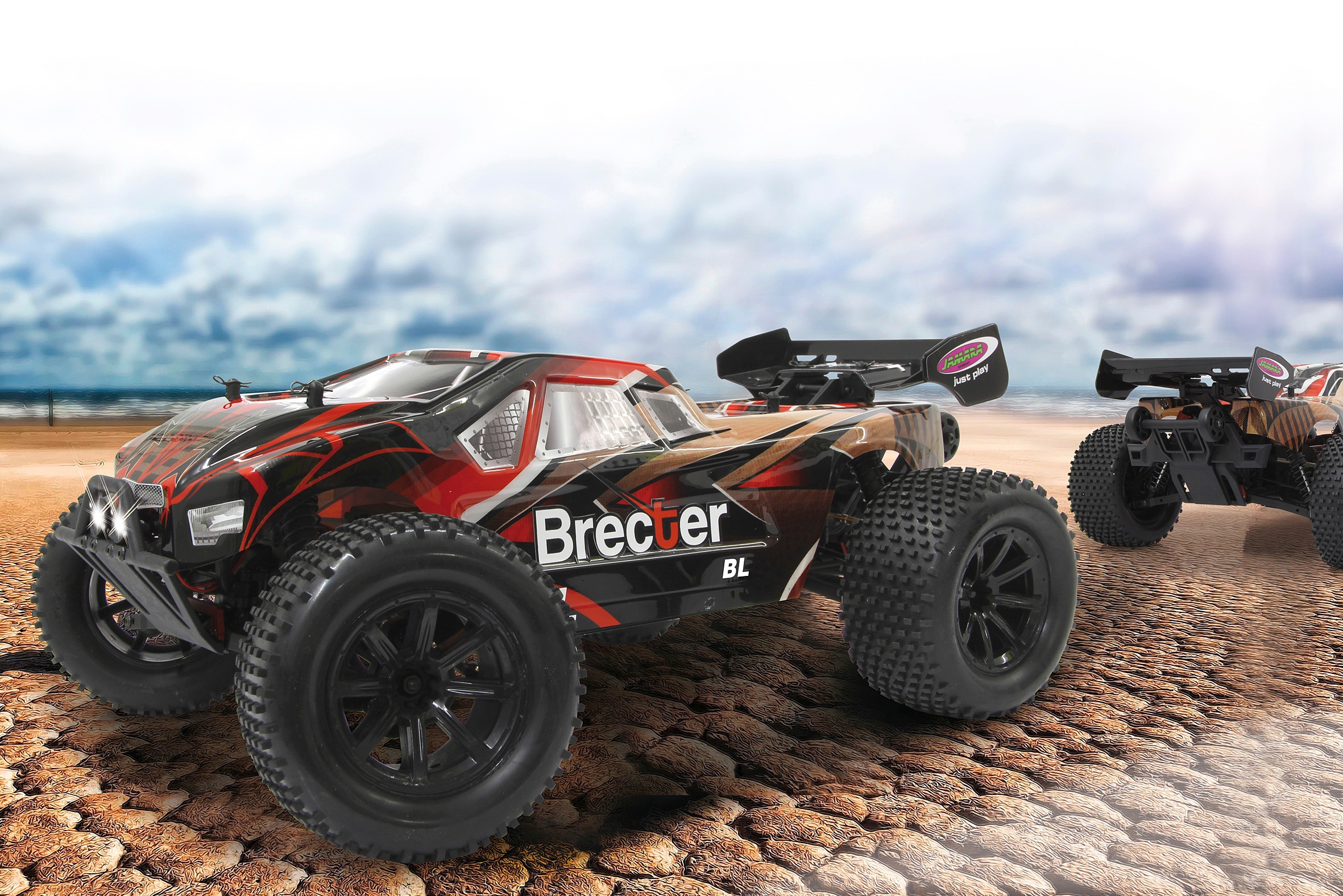 Jamara RC-Monstertruck »Brecter Truggy BL 4WD«, 1:10, 2,4 GHz, mit LED