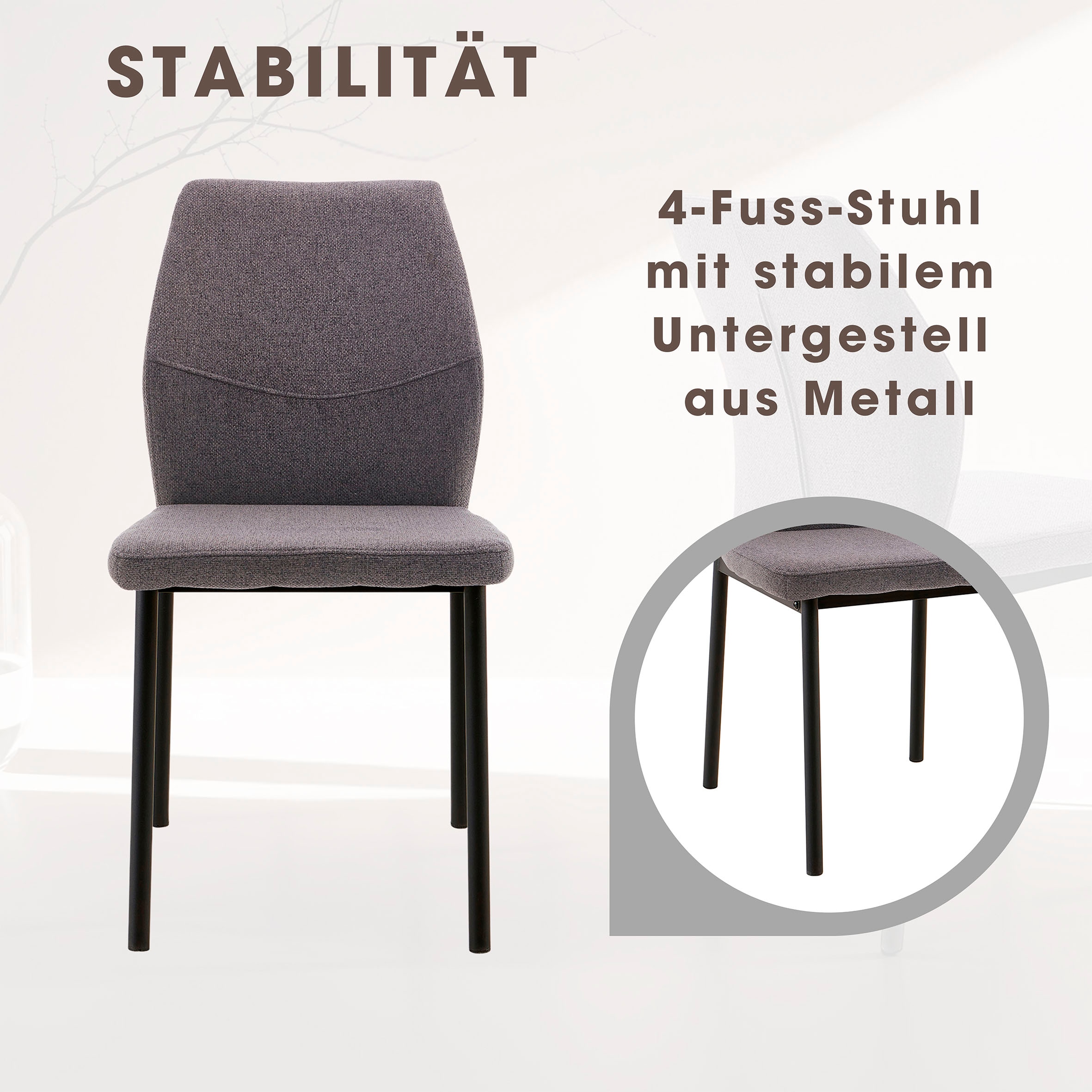 Home affaire Essgruppe »Basel, Tischgruppe mit Ausziehtisch«, (Set, 5 tlg.), BESTSELLER, Sitzgruppe, Tisch, Stühle, ovale Tischplatte, Säulentisch
