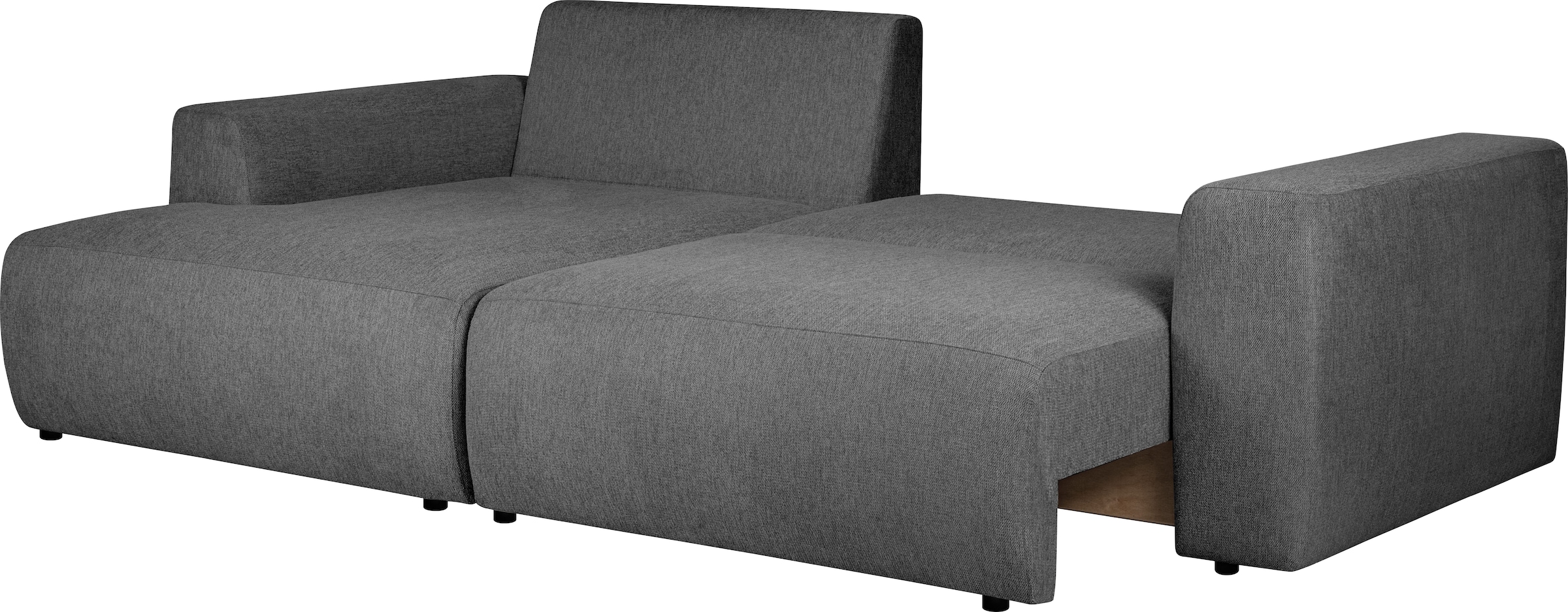 Home affaire Schlafsofa »Noord Schlafecksofa, Breite 250 cm« Cord, Struktur, Webstoff, mit Wellenunterfederung, Massivholzrahmen