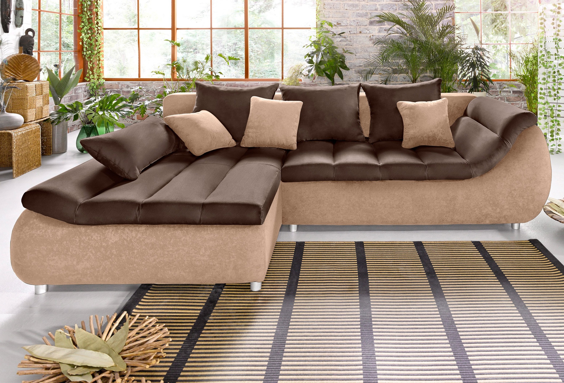 Home affaire Ecksofa »Imolla modern, Breite 270cm, bequem, aktuelle Steppun günstig online kaufen