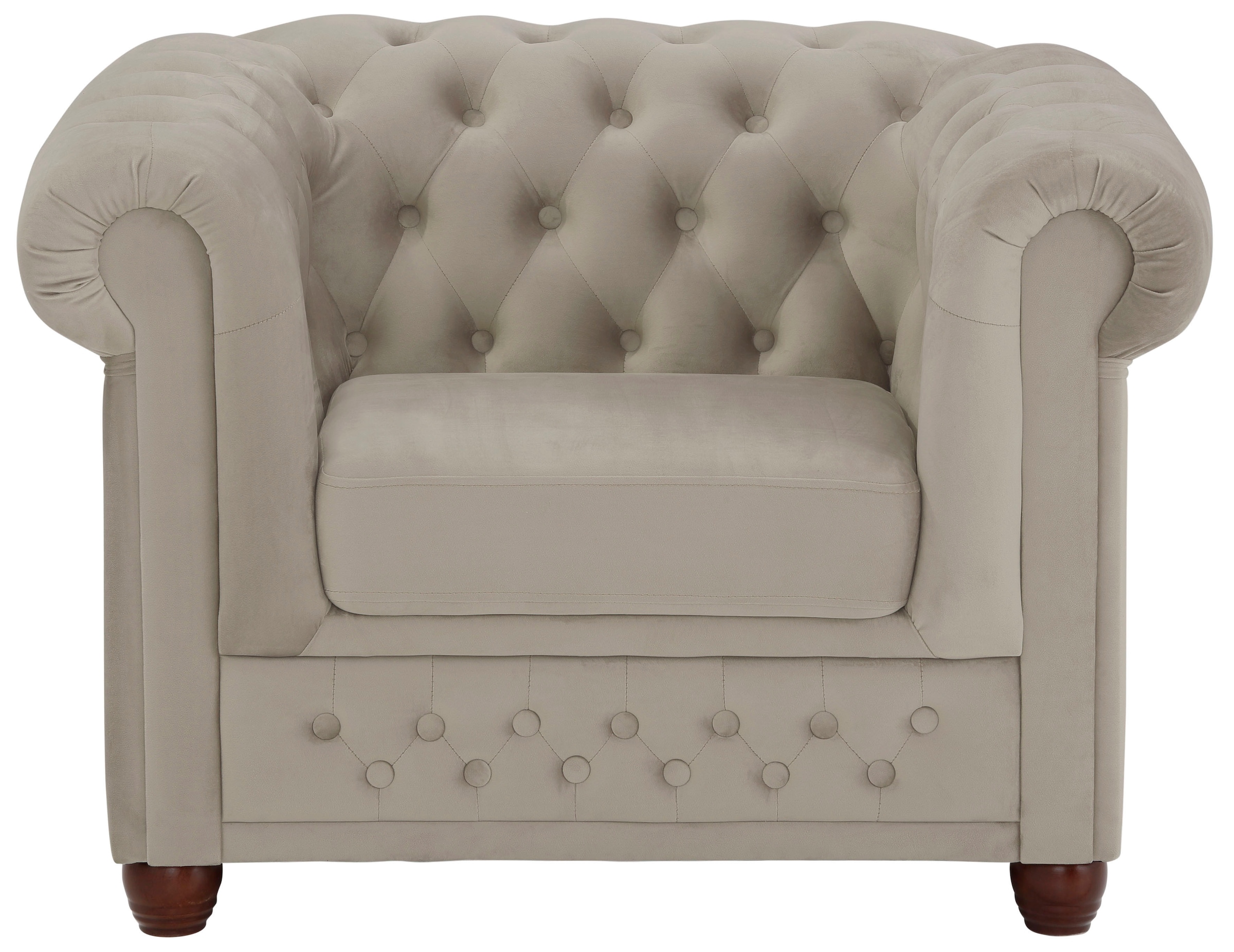 Home affaire Chesterfield-Sessel »New Castle Sessel«, hochwertige Knopfheftung, B/T/H: 104/86/72 cm