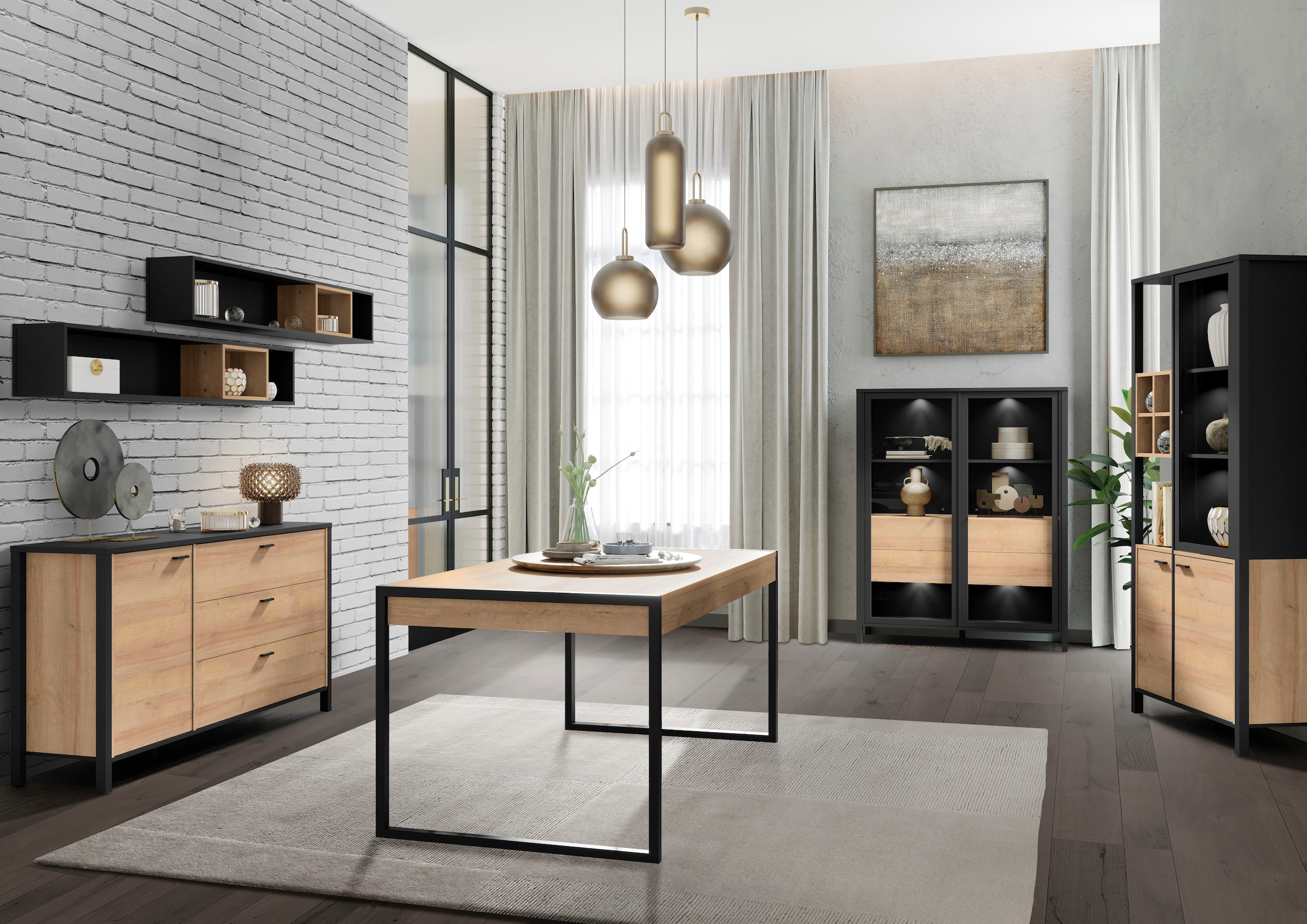 FORTE Highboard »High Rock«, Breite ca. 121 cm
