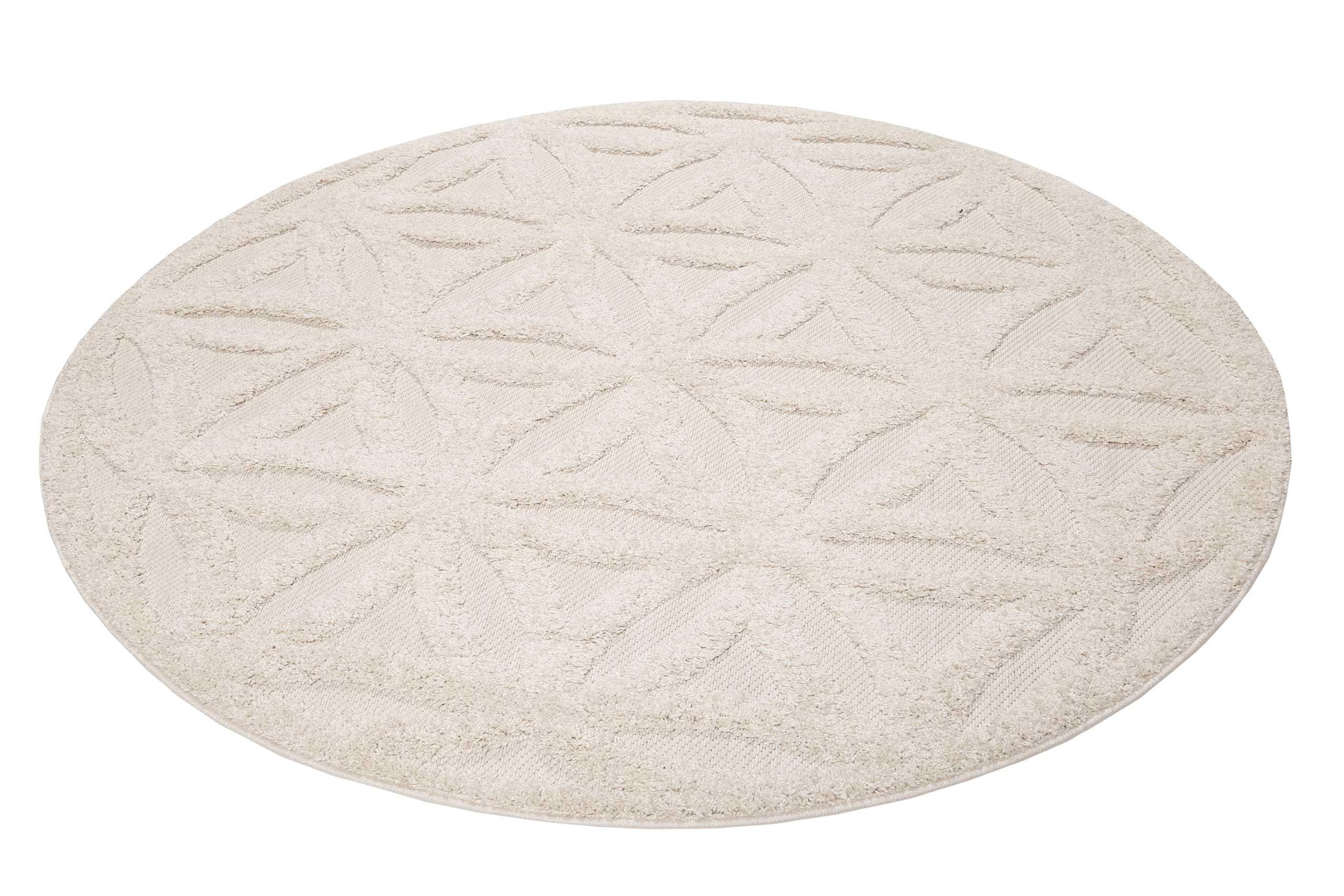 Teppich »Shake, In -und Outdoor geeignet«, rund, Hoch-Tief-Effekt, Blume des Lebens -...