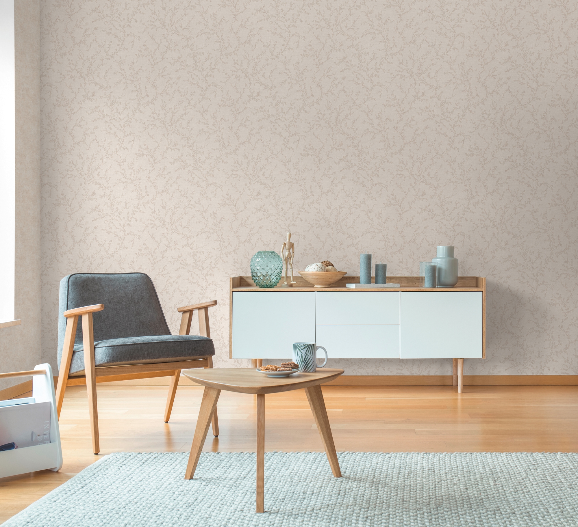 A.S. Création Vliestapete »mit floralem Muster stilvolle Wände« matt strukturiert Elegante Vliestapete mit feinem Blumenmuster