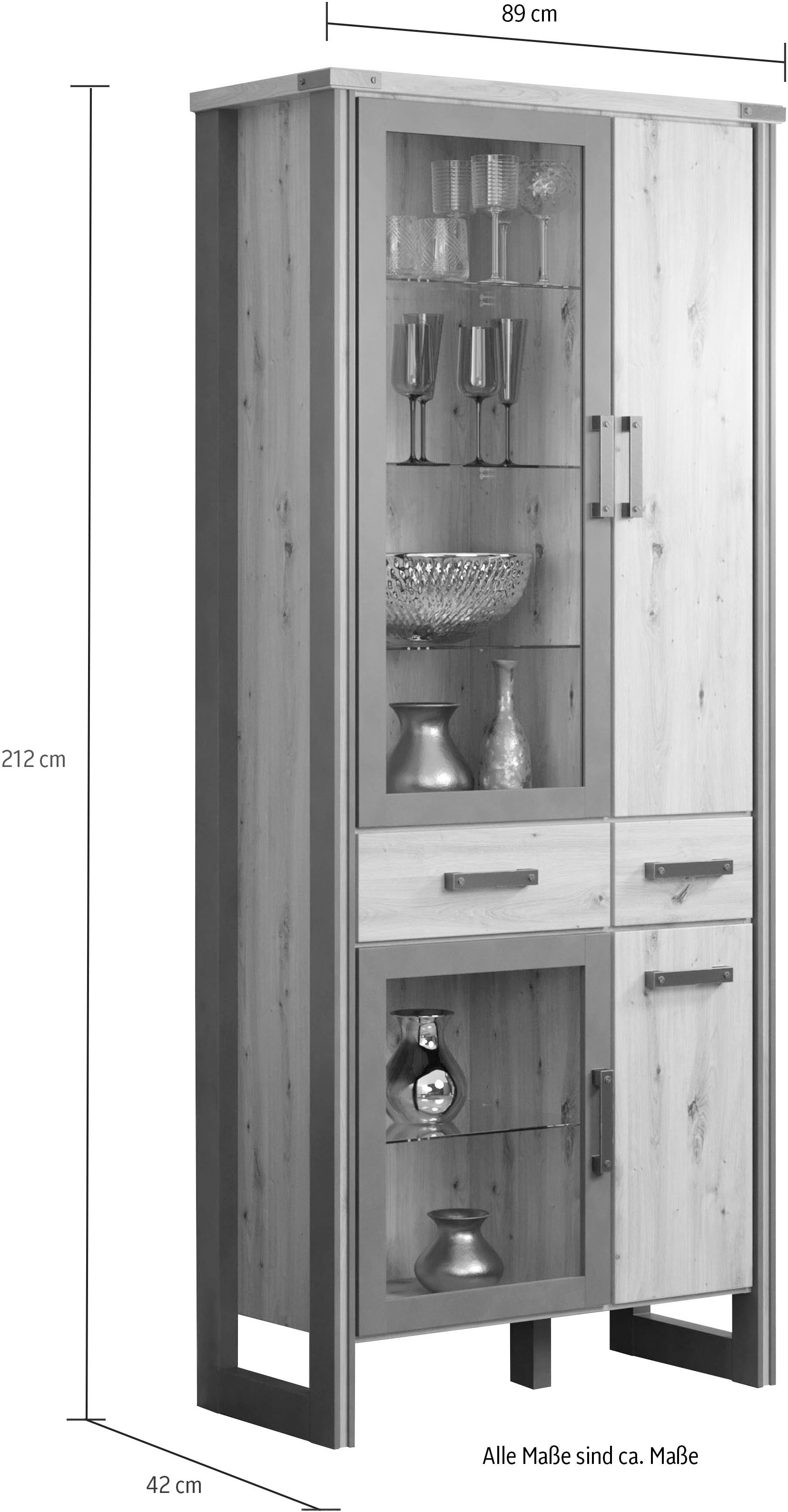Home affaire Stauraumvitrine »Mia«, (1 St.), Modernes Design